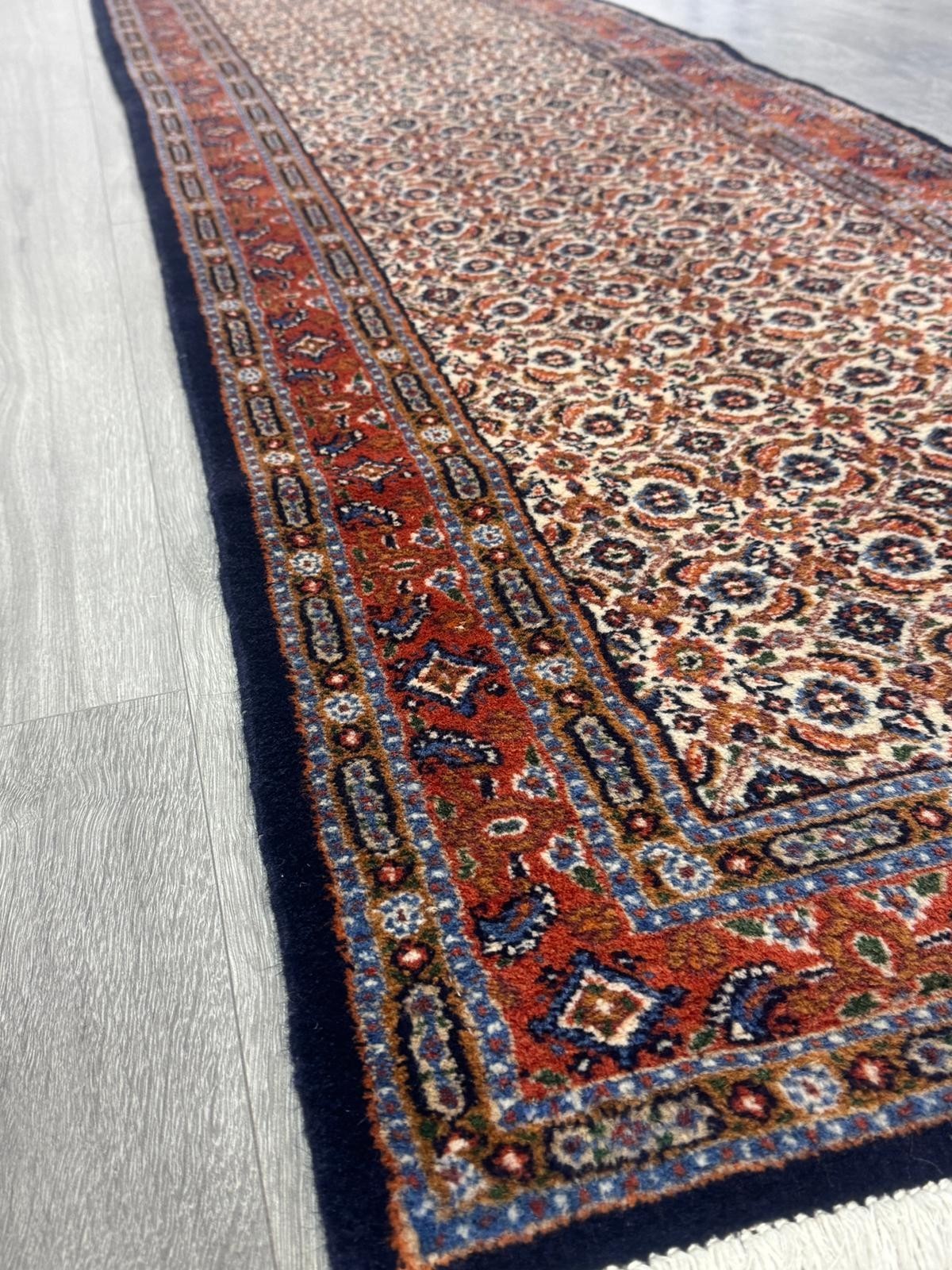 Schöner Moud GEREINIGT Orientteppich Perserteppich Teppich 300cmx76cm G0196