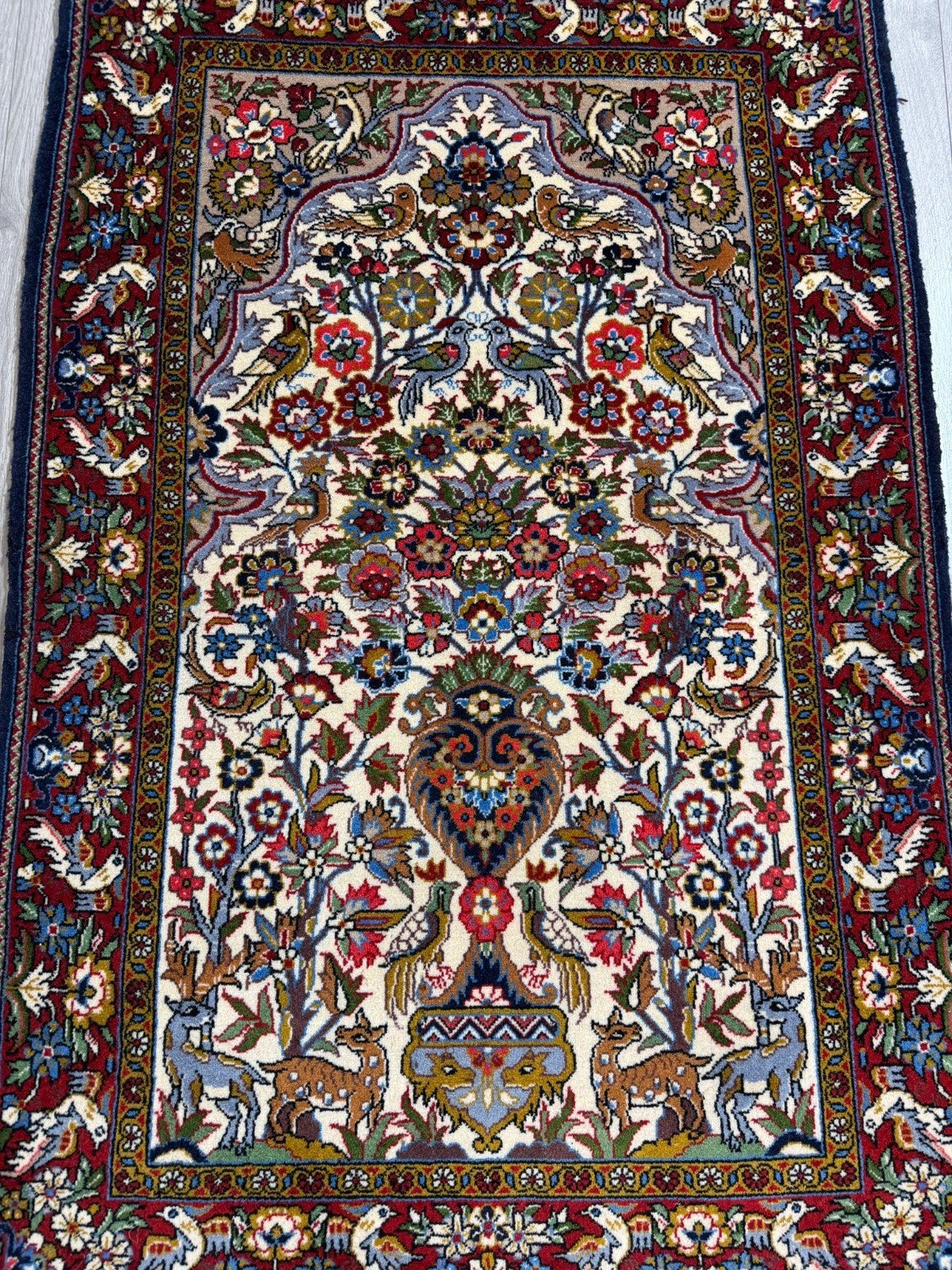 Feiner Ghom GEREINIGT Orientteppich Perserteppich Teppich  108 cm x 71 cm G0284