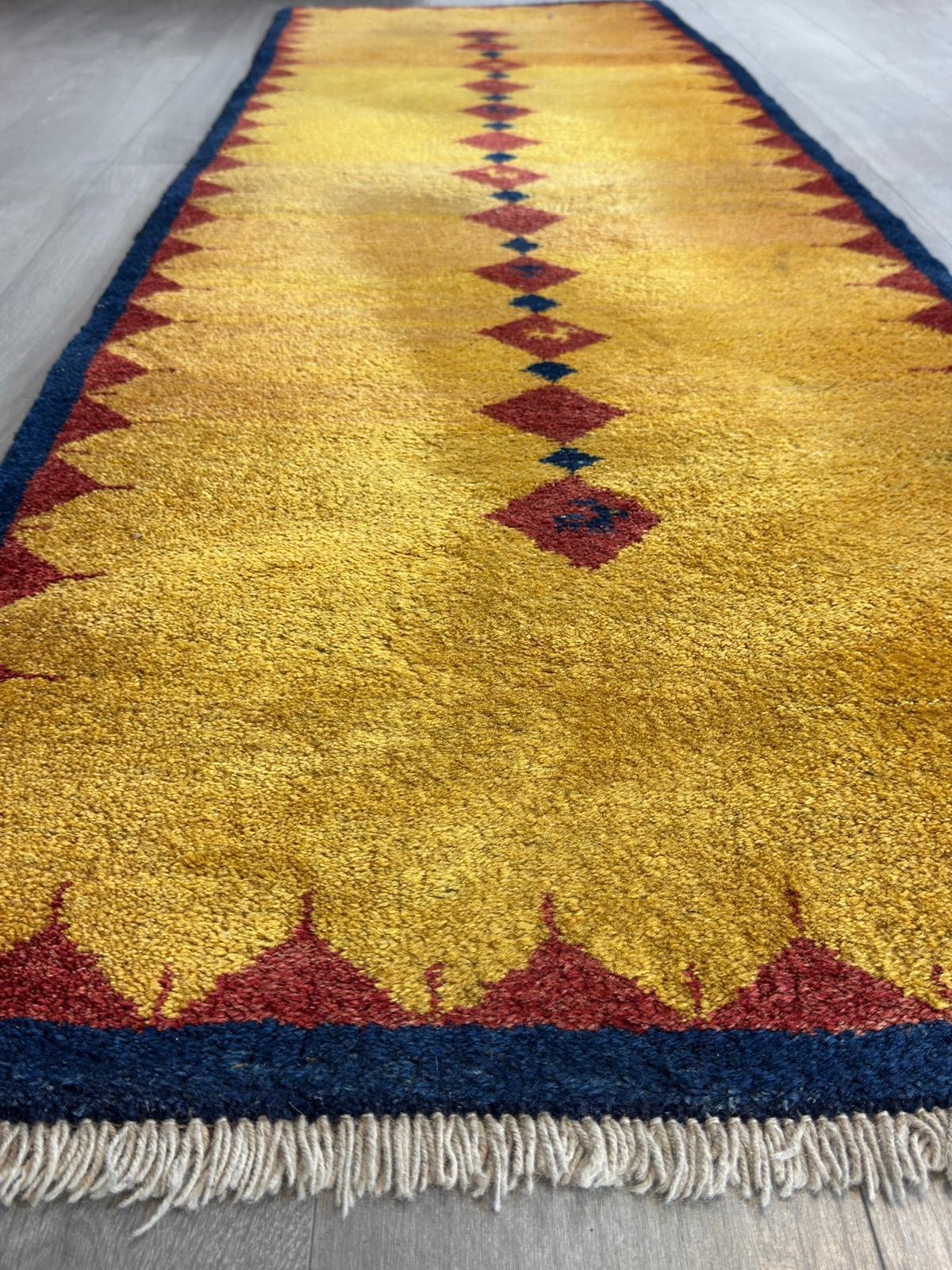 Schöner Gabbeh Orientteppich Perserteppich Teppich 268 cm x 81 cm L10009