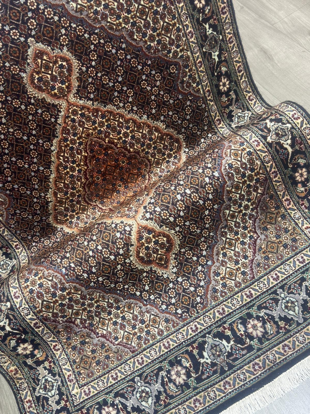 Täbriz Mahi GEREINIGT Orientteppich Perserteppich Teppich 157cm x 100cm G0223