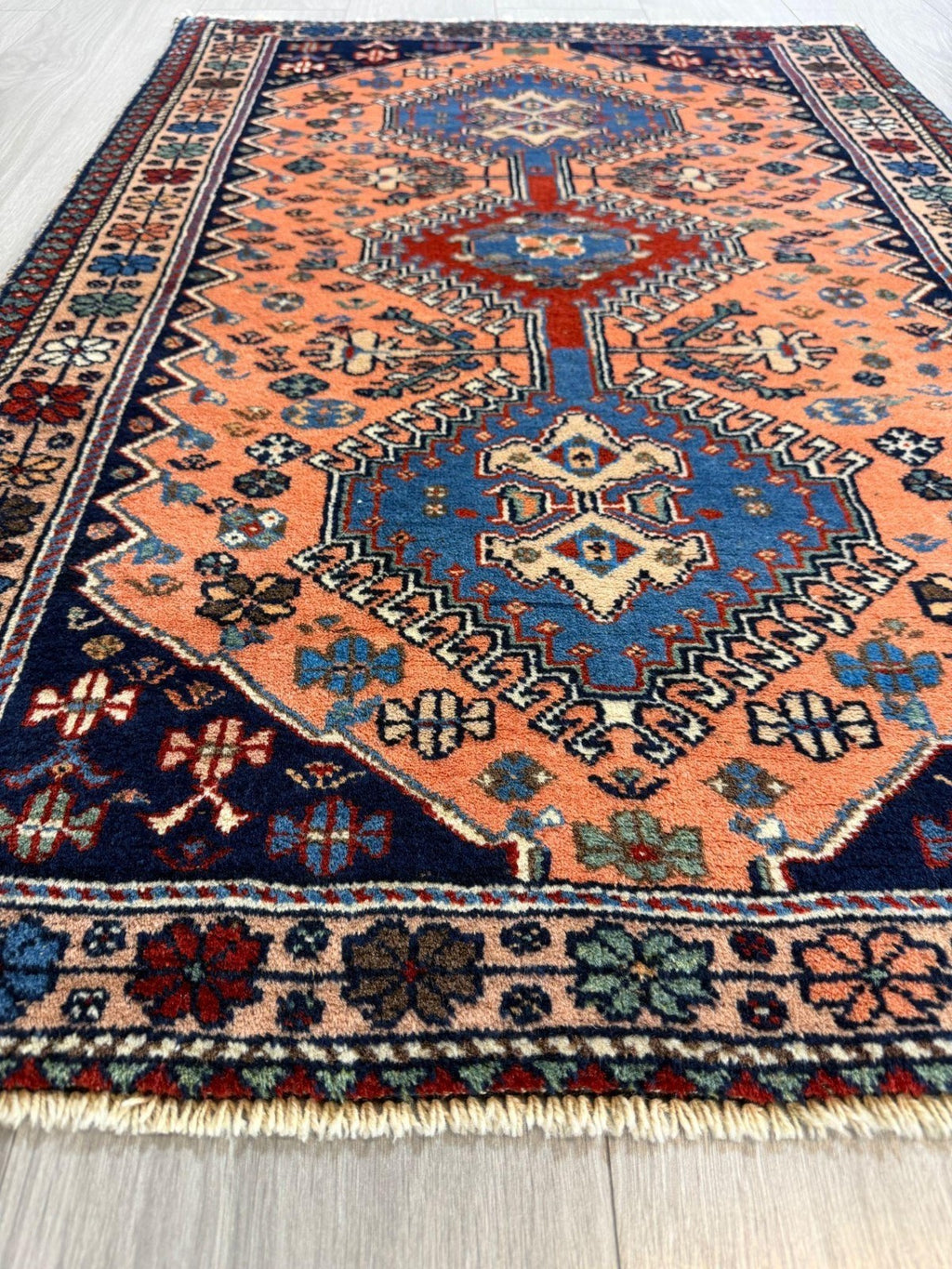 Schöner Kazak GEREINIGT  121cmx83cm Orientteppich Perserteppich Teppich G0285