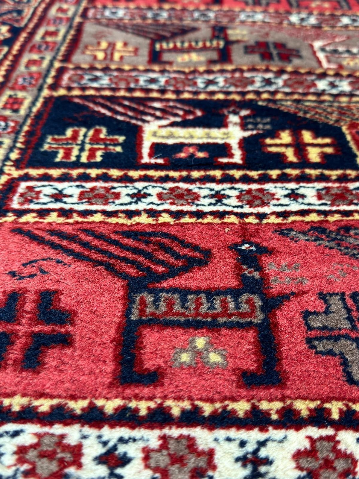 Vintage Beloudj GEREINIGT Orientteppich 148 cm x 89 cm Handgeknüpft CG0069