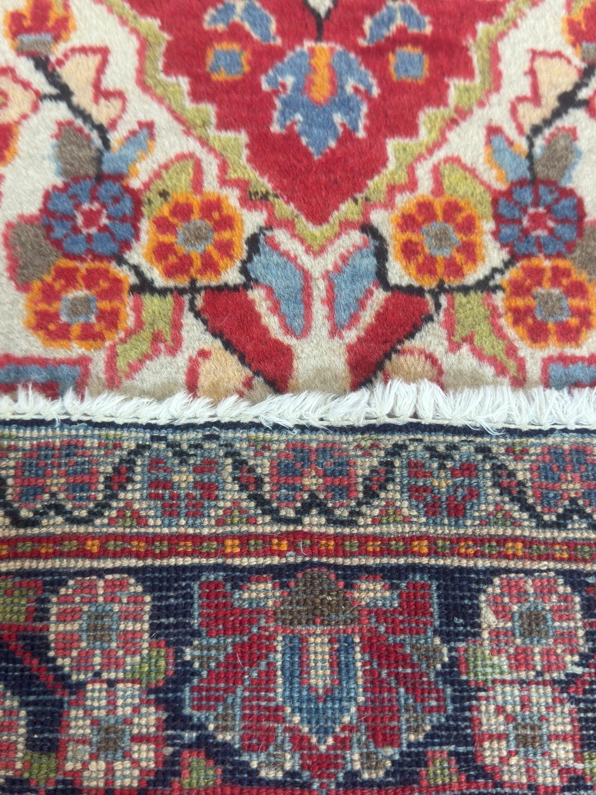 Blumen Sarough GEREINIGT Orientteppich Perserteppich Teppich 208cm x 127cm G0224