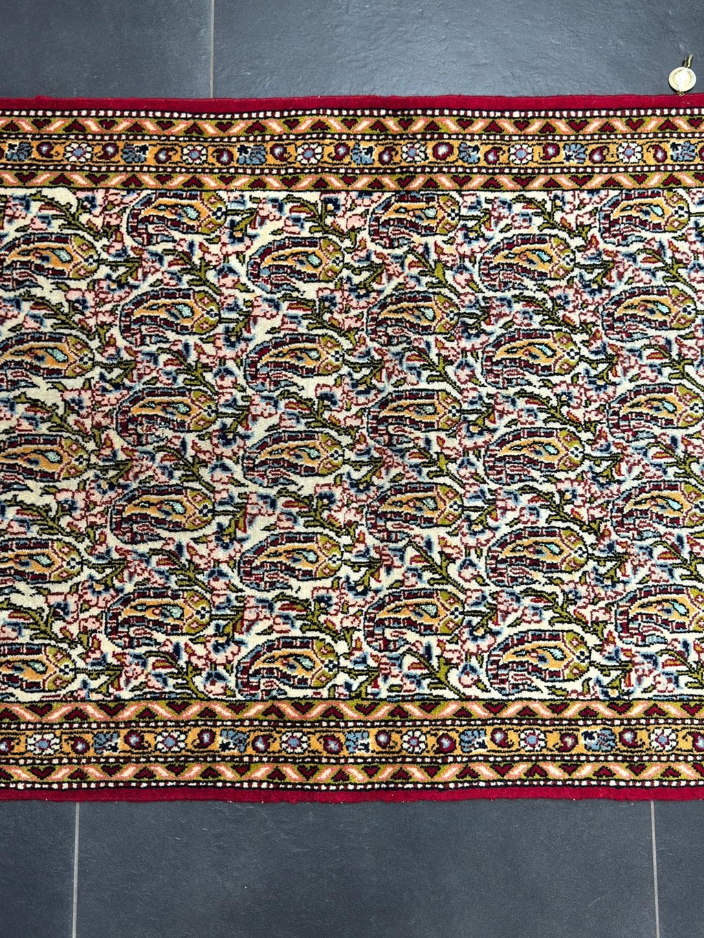 Ghom mit Seide GEREINIGT  131 cm x 77 cm Orientteppich Perserteppich G0326