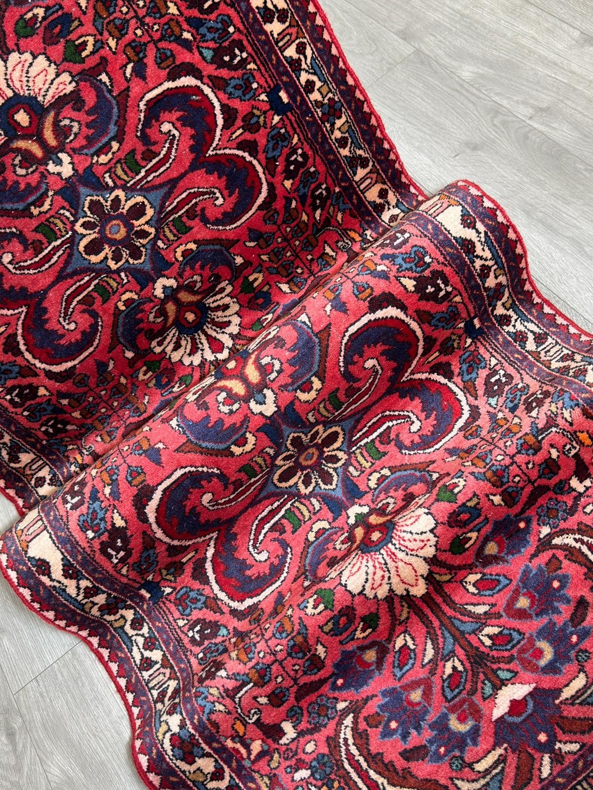 TOP Sarukh GEREINIGT Orientteppich Perserteppich Teppich 199 cm x 82  cm G0245