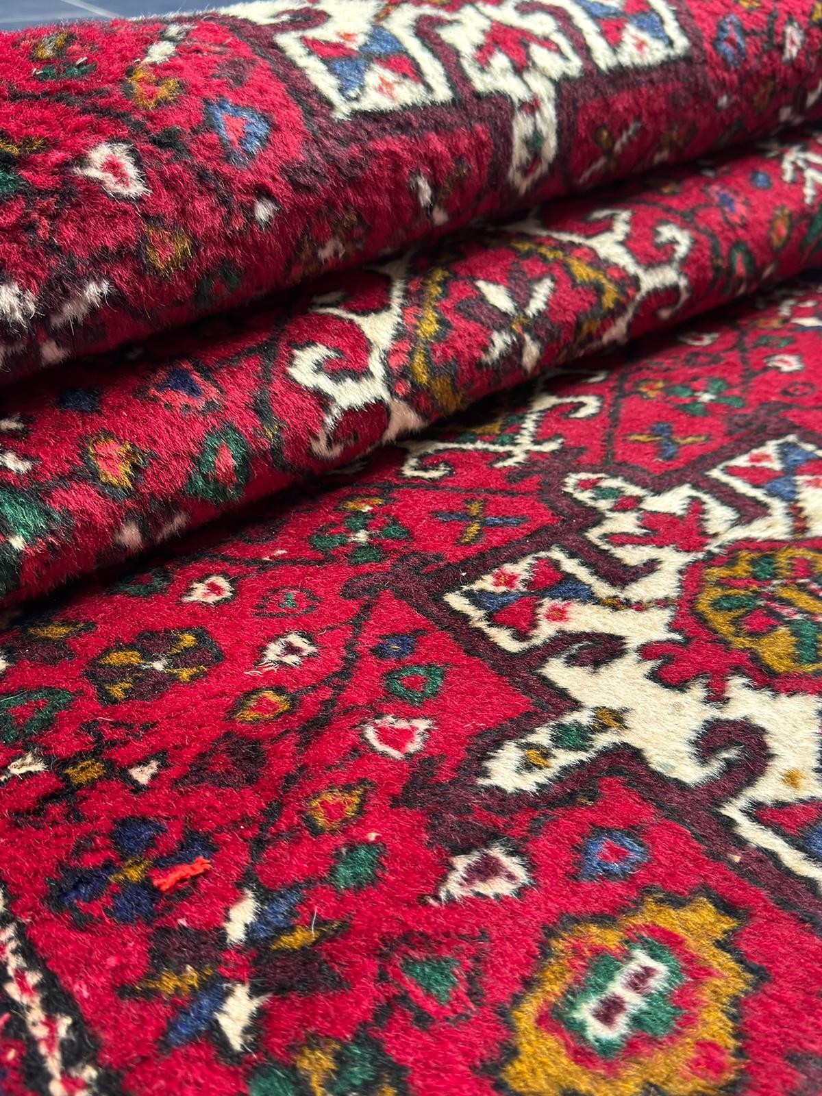 Vintage Heriz GEREINIGT Orientteppich Perserteppich 292cm x 81cm G0292