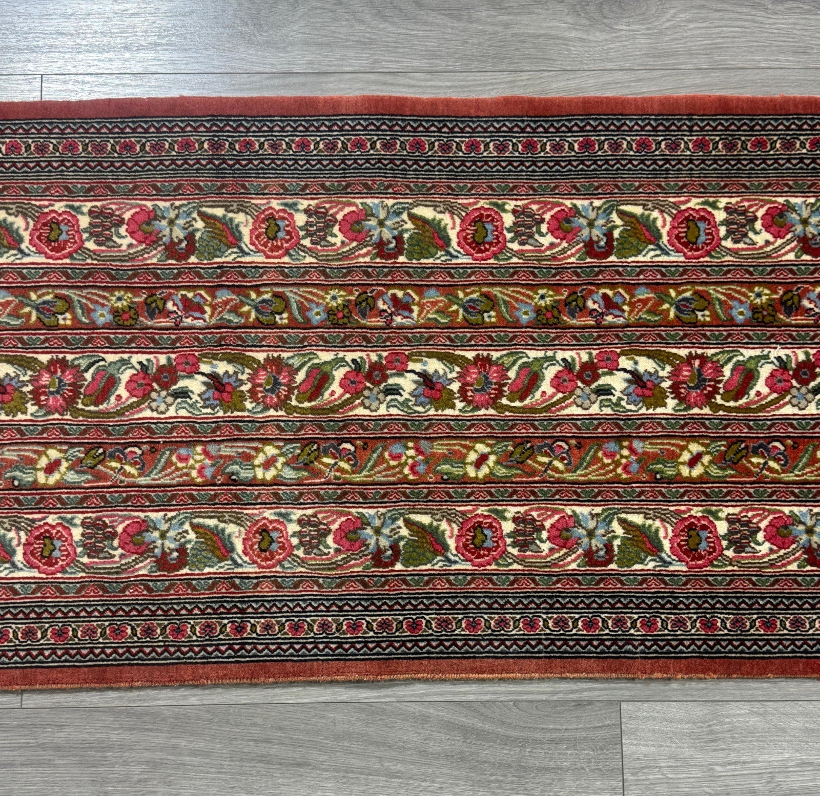 Feiner Täbriz GEREINIGT Orientteppich Perserteppich Teppich 150cmx53cm G0189