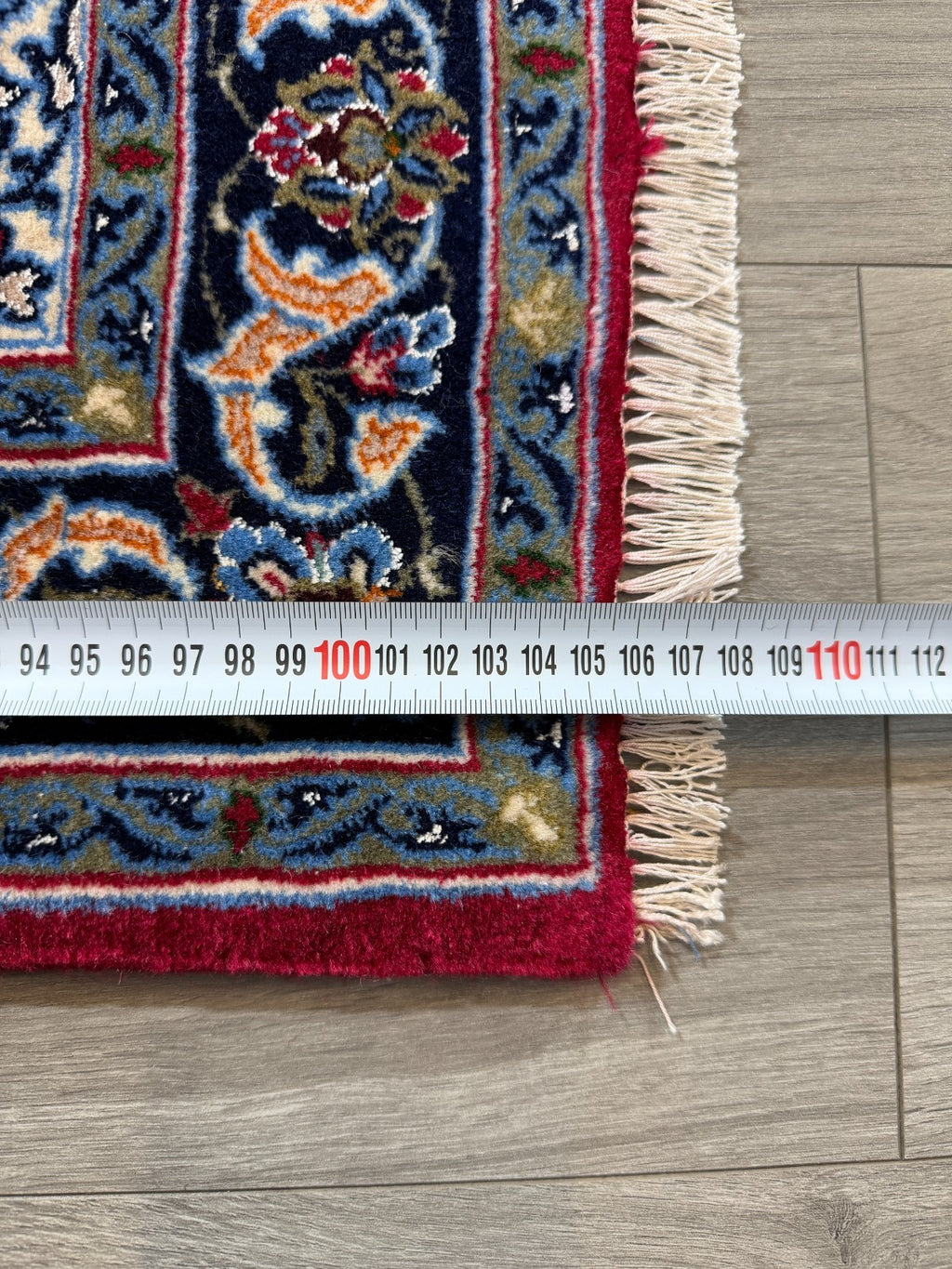 Isfahan mit SEIDE GEREINIGT Orientteppich Perserteppich 105 cm x 72 cm G0267