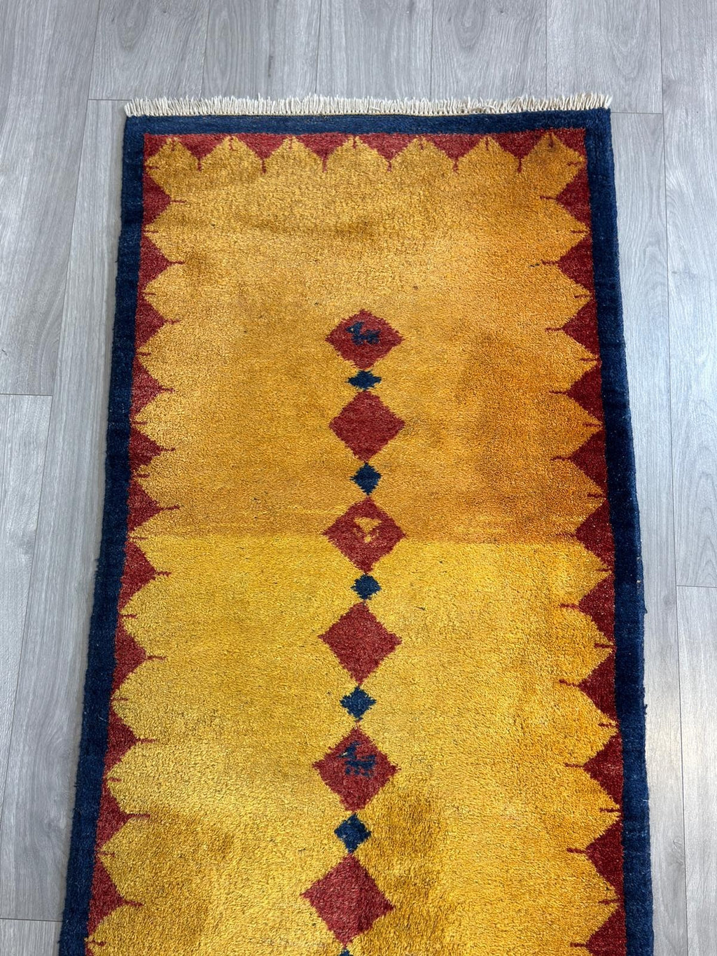 Schöner Gabbeh Orientteppich Perserteppich Teppich 268 cm x 81 cm L10009