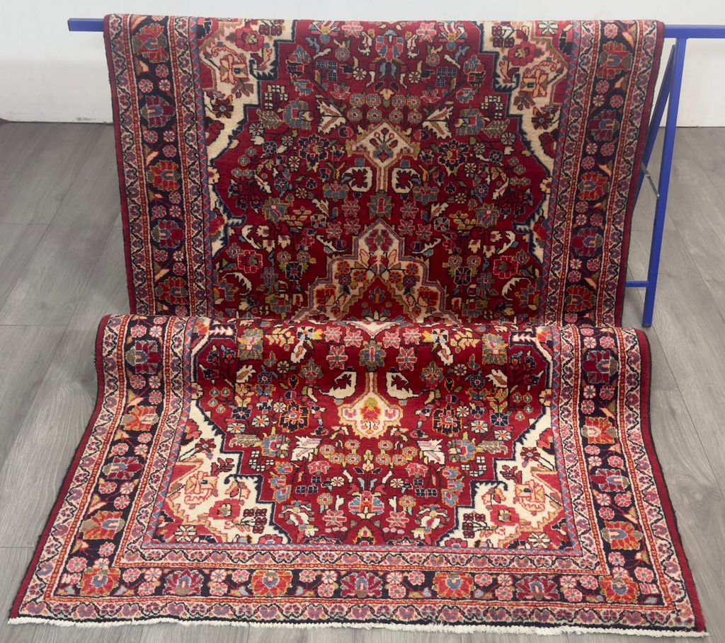 Blumen Sarough GEREINIGT Orientteppich Perserteppich Teppich 208cm x 127cm G0224