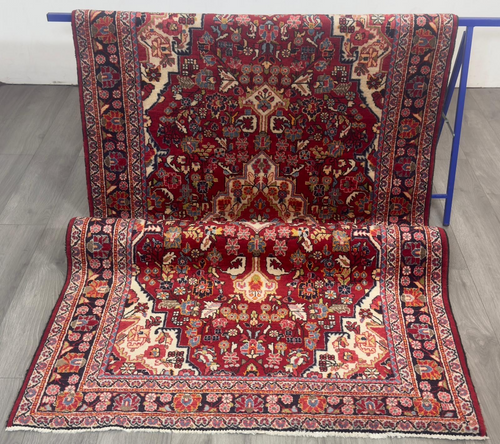 Blumen Sarough GEREINIGT Orientteppich Perserteppich Teppich 208cm x 127cm G0224