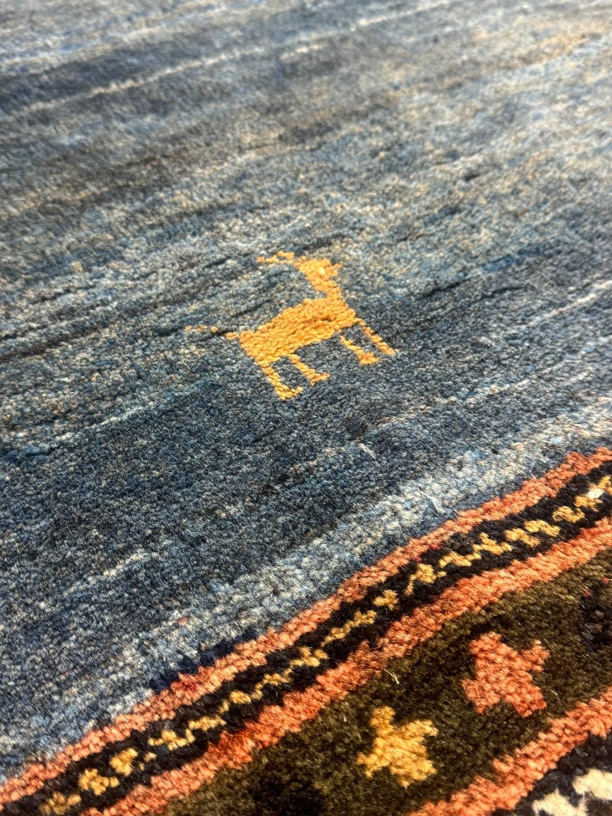 Schöner Gabbeh GEREINIGT Orientteppich Perserteppich Teppich 201cm x 185cm G0230