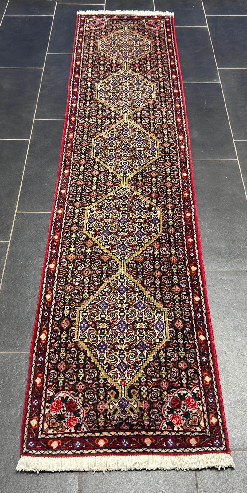 Vintage Bidjar GEREINIGT Orientteppich Perserteppich 252 cm x 55 cm G0329