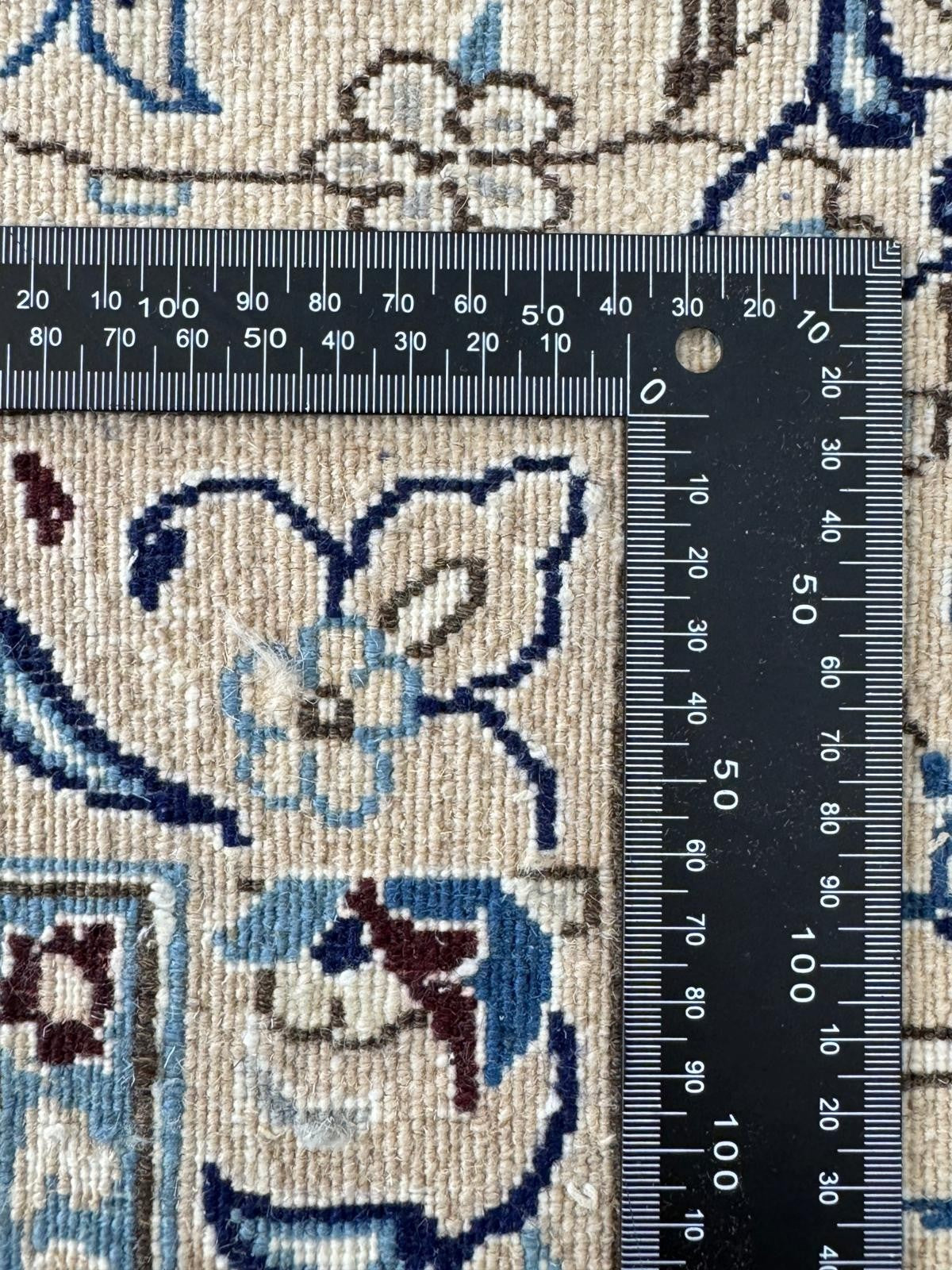 Nain Fein mit SEIDE GEREINIGT Orientteppich Perserteppich 337cmx243cm G0249