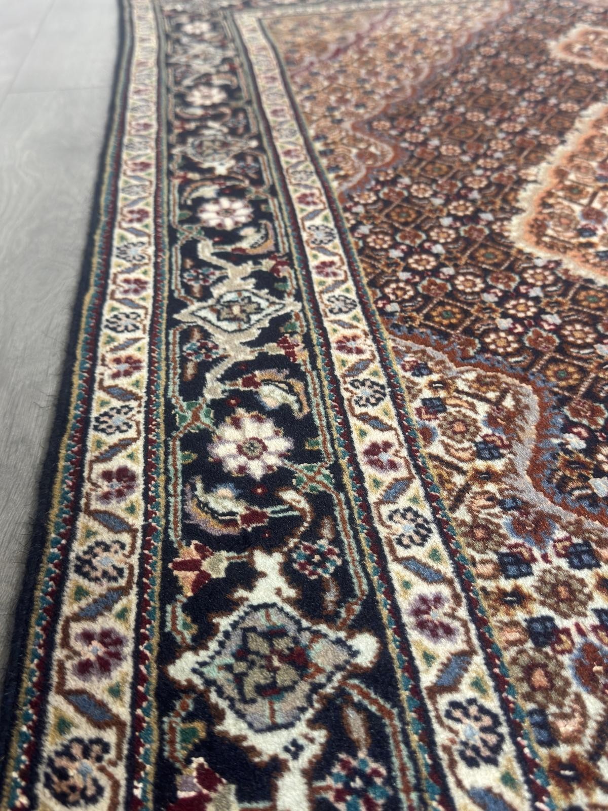 Täbriz Mahi GEREINIGT Orientteppich Perserteppich Teppich 157cm x 100cm G0223