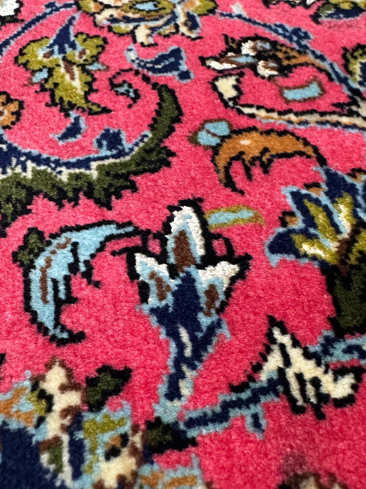 Ghom mit Seide GEREINIGT  128 cm x 85 cm Orientteppich Perserteppich G0328