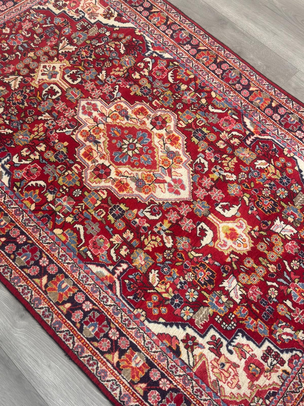 Blumen Sarough GEREINIGT Orientteppich Perserteppich Teppich 208cm x 127cm G0224