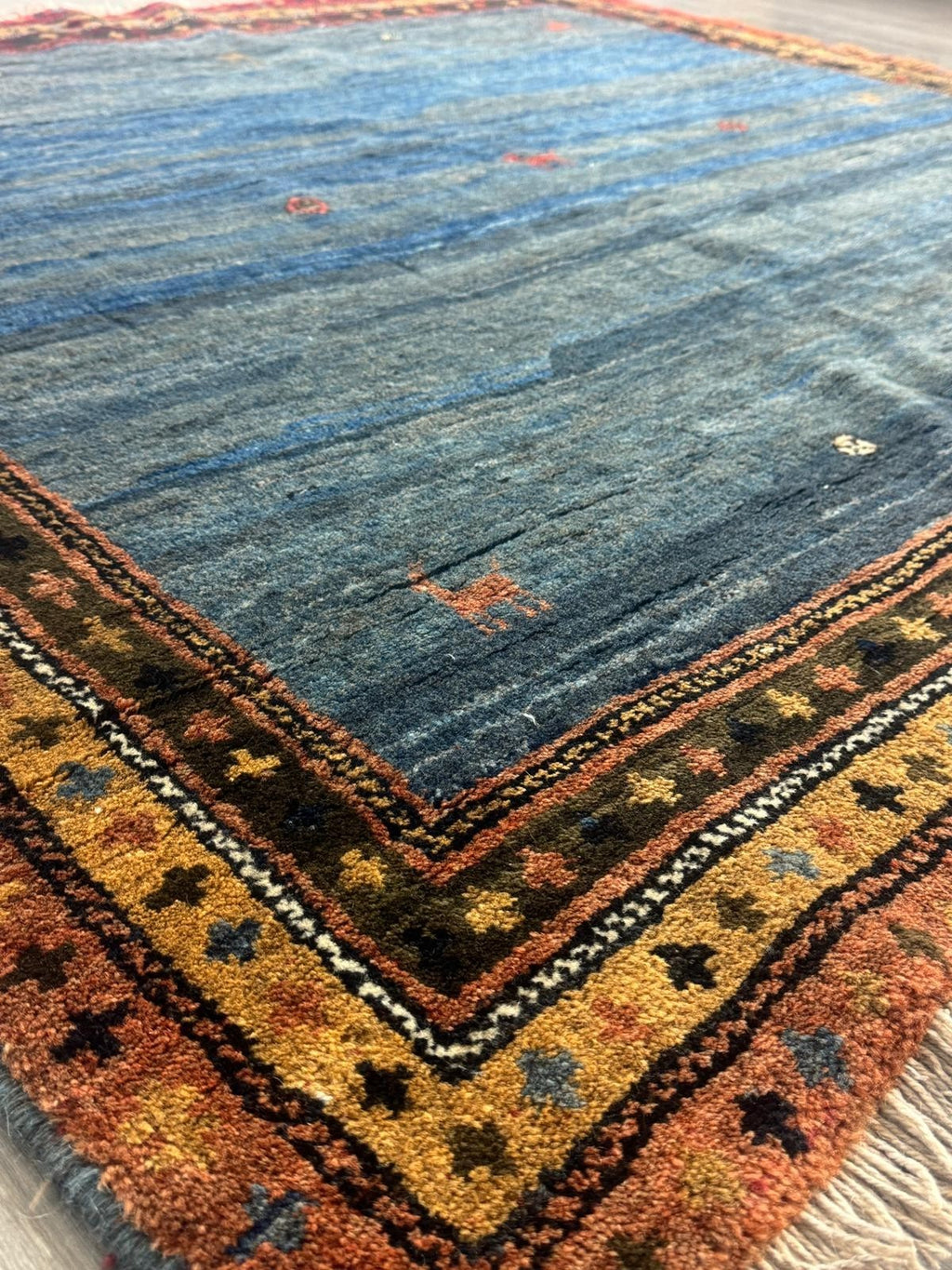 Schöner Gabbeh GEREINIGT Orientteppich Perserteppich Teppich 201cm x 185cm G0230