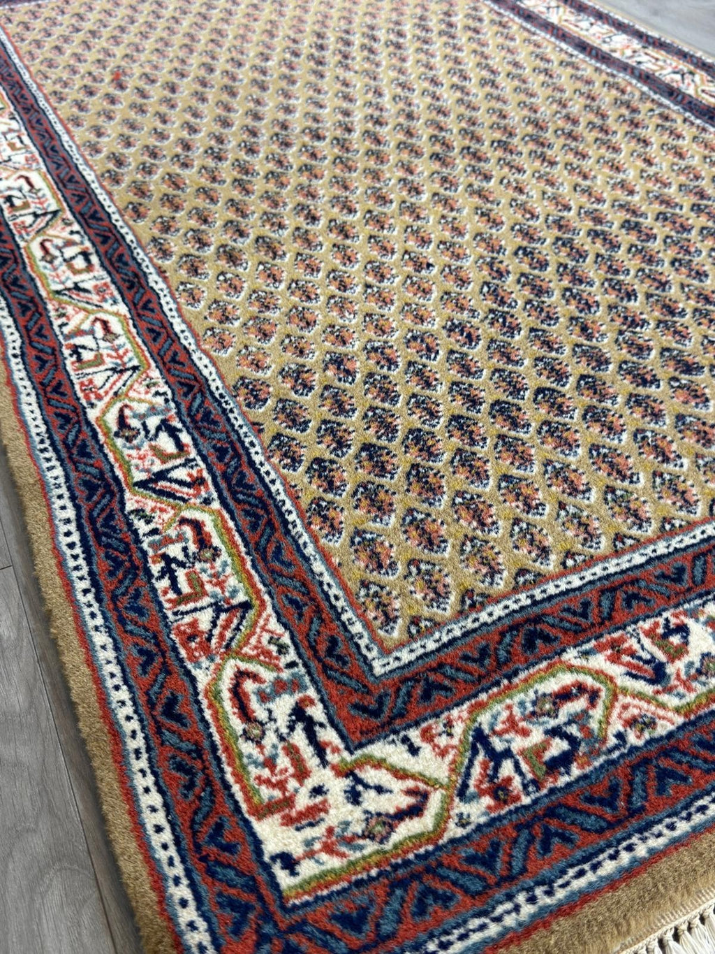 GEREINIGT Sarough Mir Orientteppich Perserteppich Teppich 157 cm x 92 cm CG0043