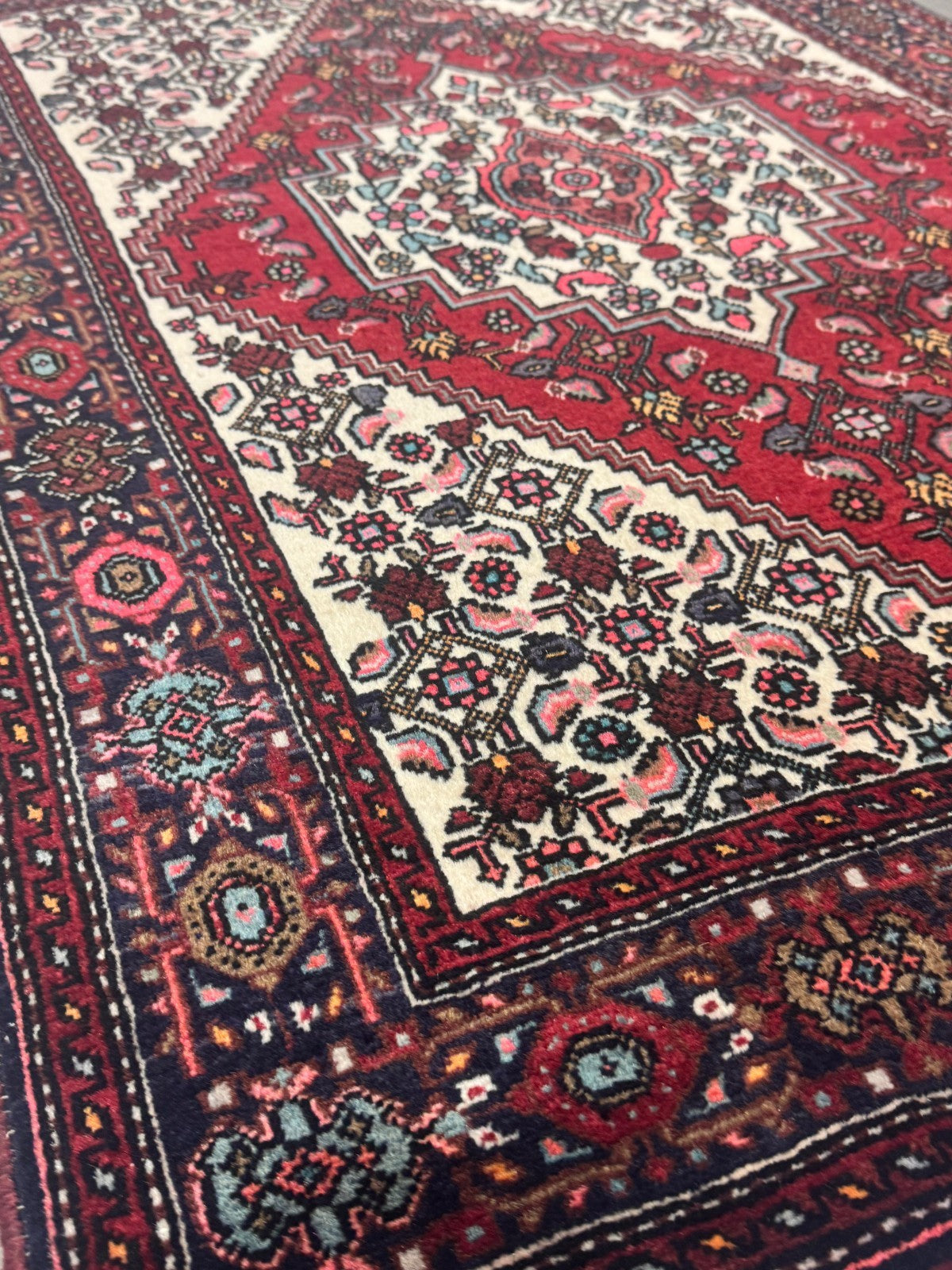 Schöner Senneh GEREINIGT Orientteppich Perserteppich Teppich 123cmx83cm G1083