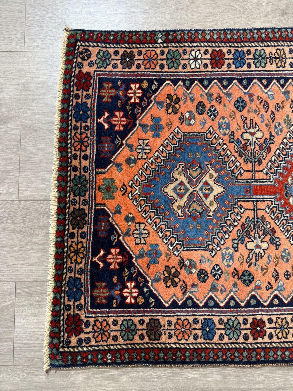 Schöner Kazak GEREINIGT  121cmx83cm Orientteppich Perserteppich Teppich G0285