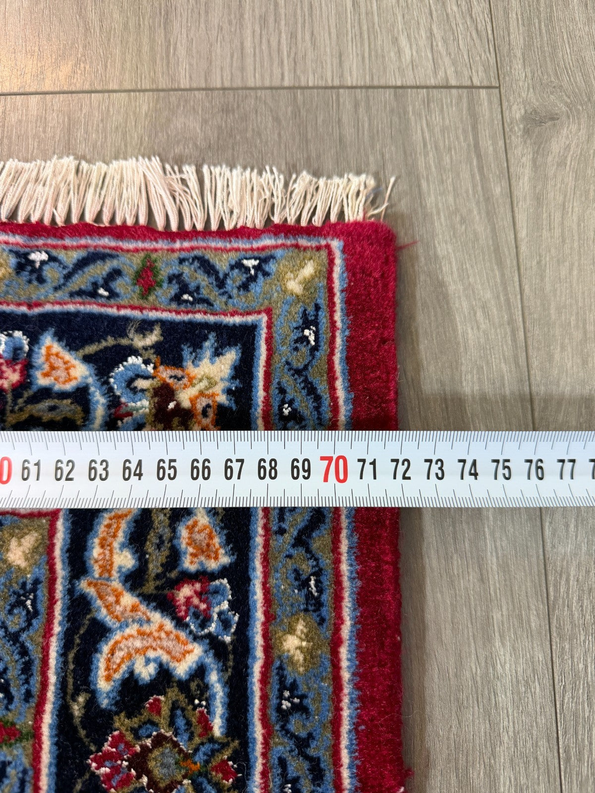 Isfahan mit SEIDE GEREINIGT Orientteppich Perserteppich 105 cm x 72 cm G0267