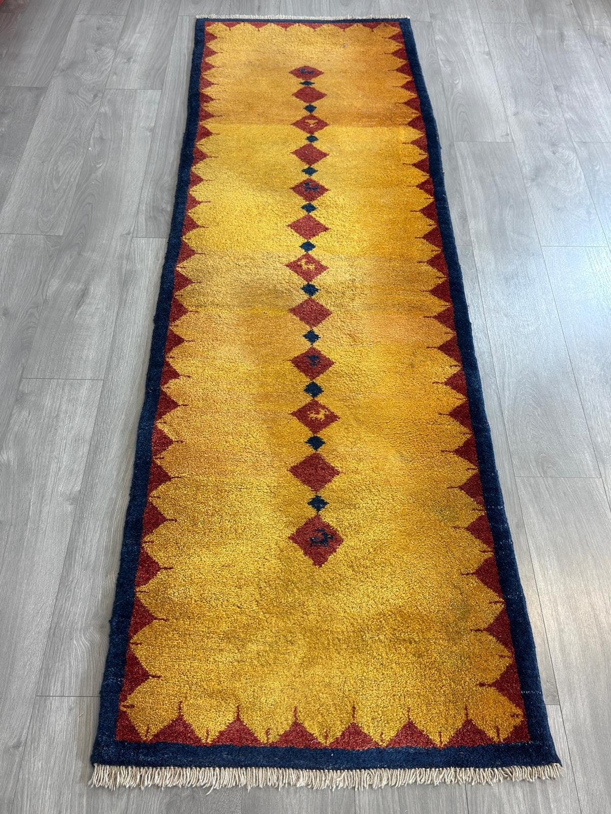 Schöner Gabbeh Orientteppich Perserteppich Teppich 268 cm x 81 cm L10009