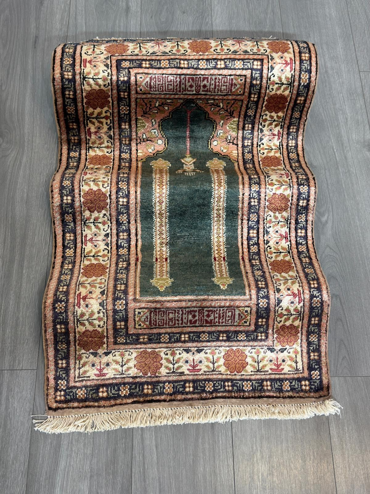 Kayseri SEIDE GEREINIGT Orientteppich Perserteppich 97cmx59cm G0253