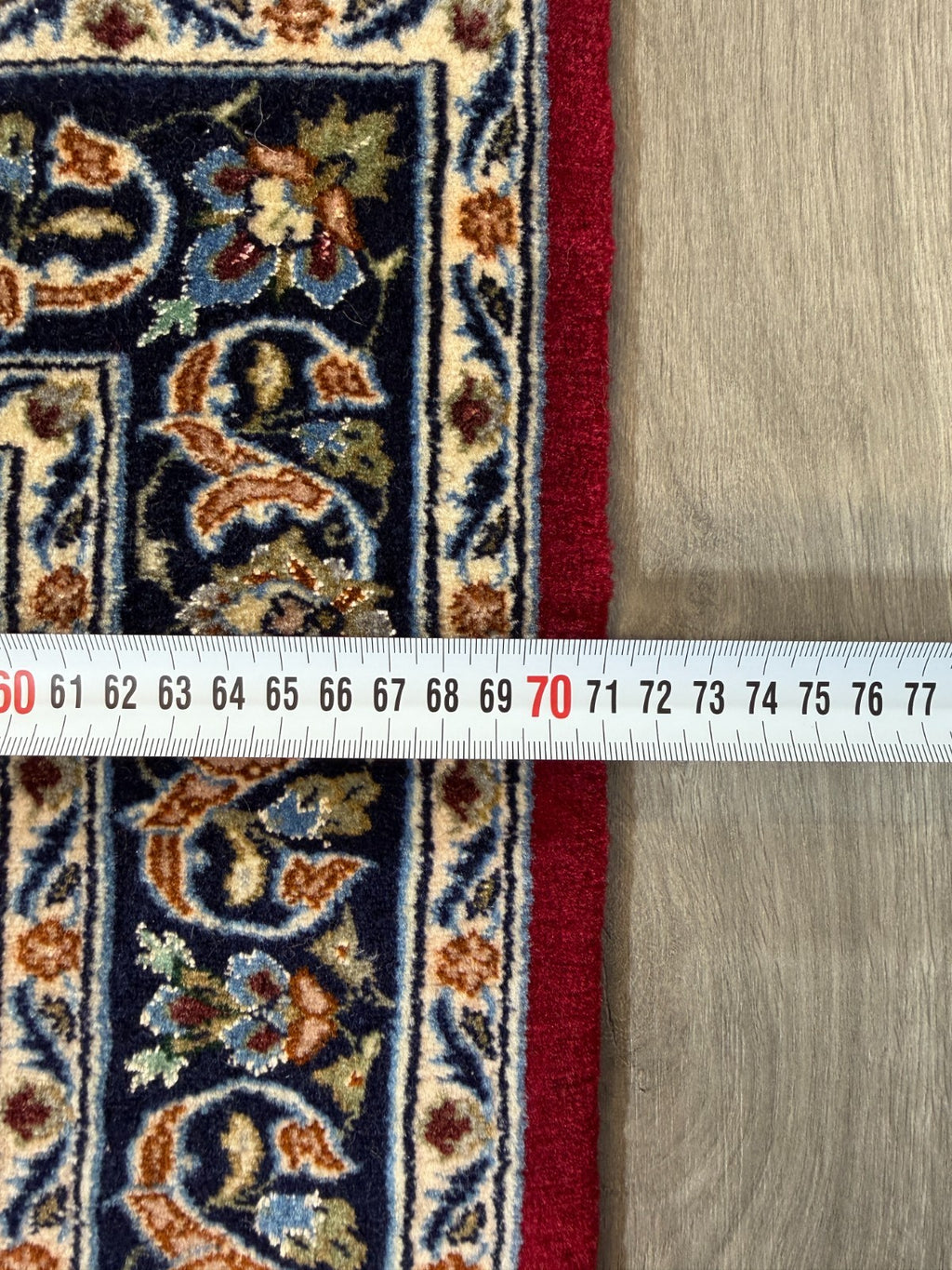 Isfahan mit SEIDE GEREINIGT Orientteppich Perserteppich 98 cm x 71 cm G0269