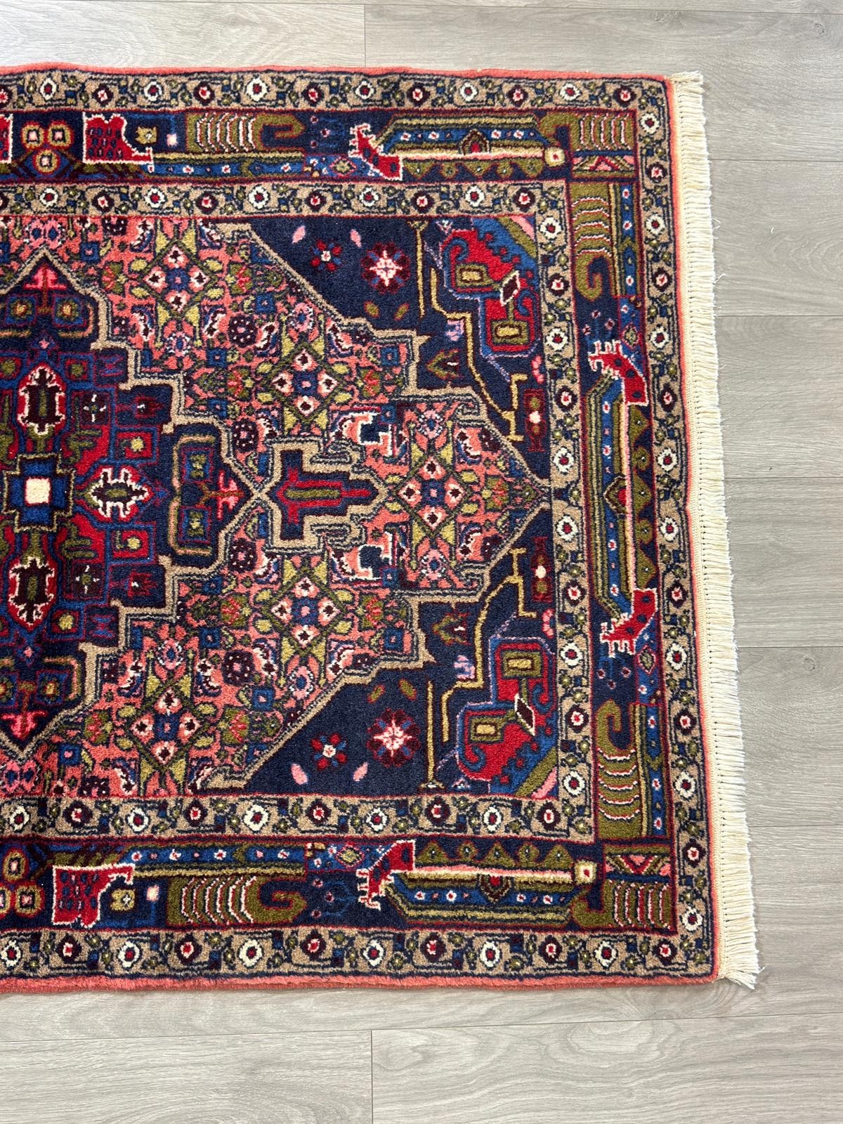 Vintage Malayer GEREINIGT Orientteppich Perserteppich 150 cm x 100  cm G0298