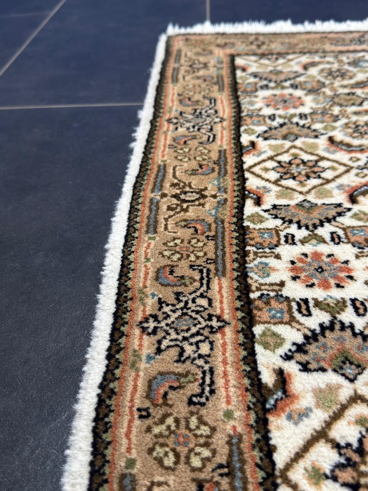 Herati GEREINIGT Orientteppich Perserteppich Teppich 91 cm x 61 cm CG0051