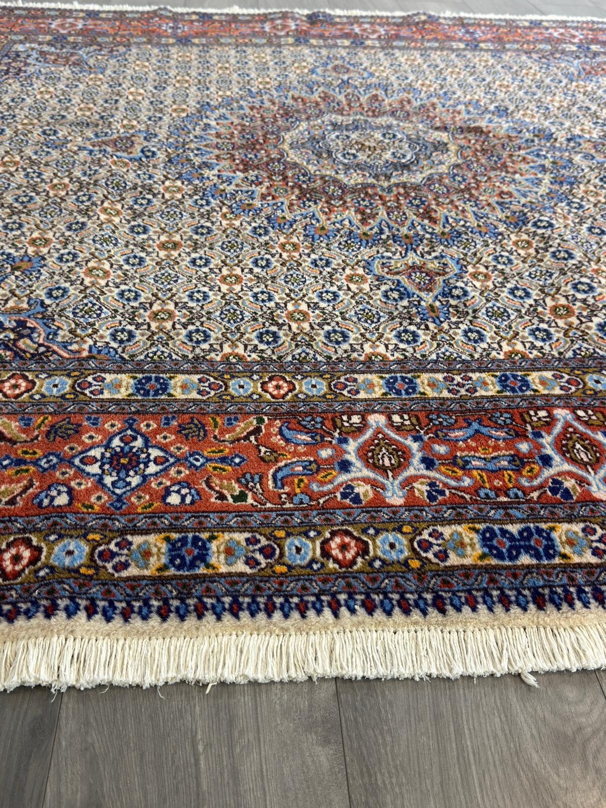 Schöner Moud GEREINIGT Orientteppich Perserteppich Teppich 187cmx198cm G0262