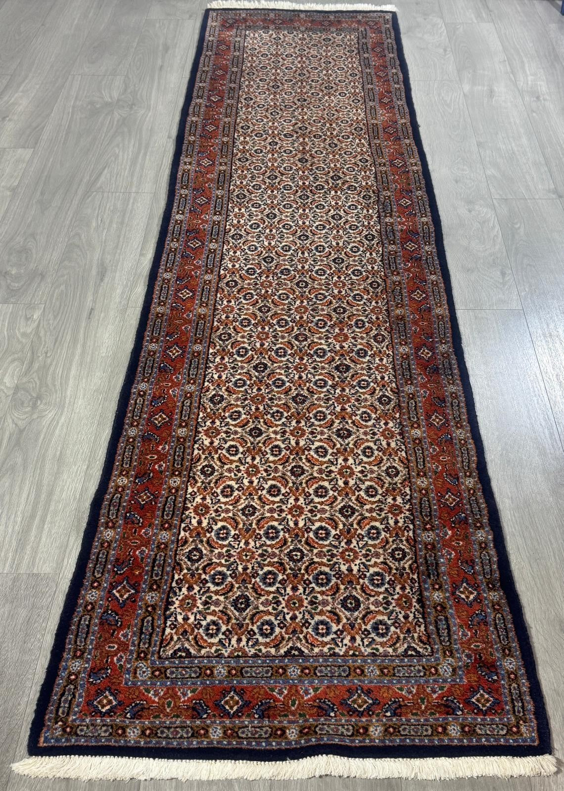 Schöner Moud GEREINIGT Orientteppich Perserteppich Teppich 300cmx76cm G0196