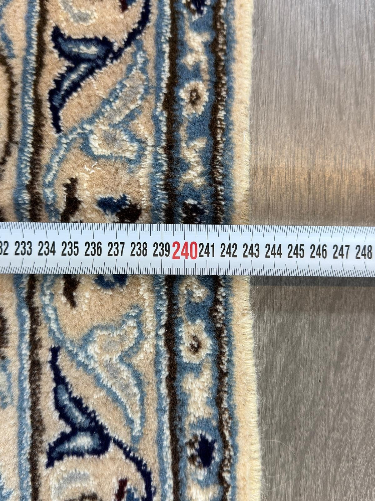 Nain Fein mit SEIDE GEREINIGT Orientteppich Perserteppich 337cmx243cm G0249