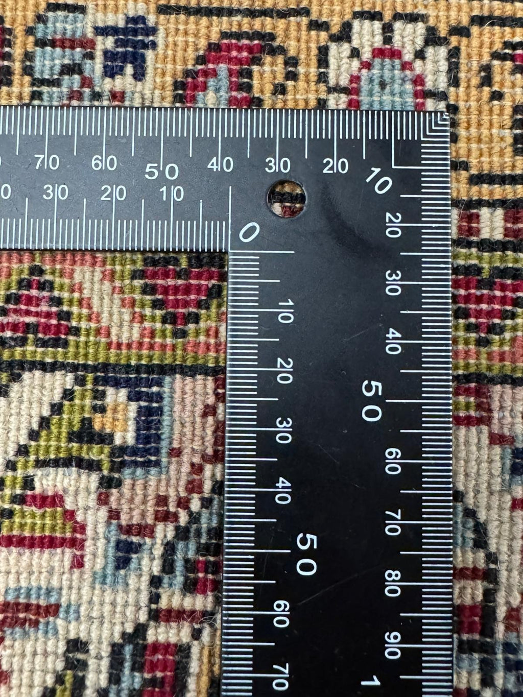 Ghom mit Seide GEREINIGT  131 cm x 77 cm Orientteppich Perserteppich G0326