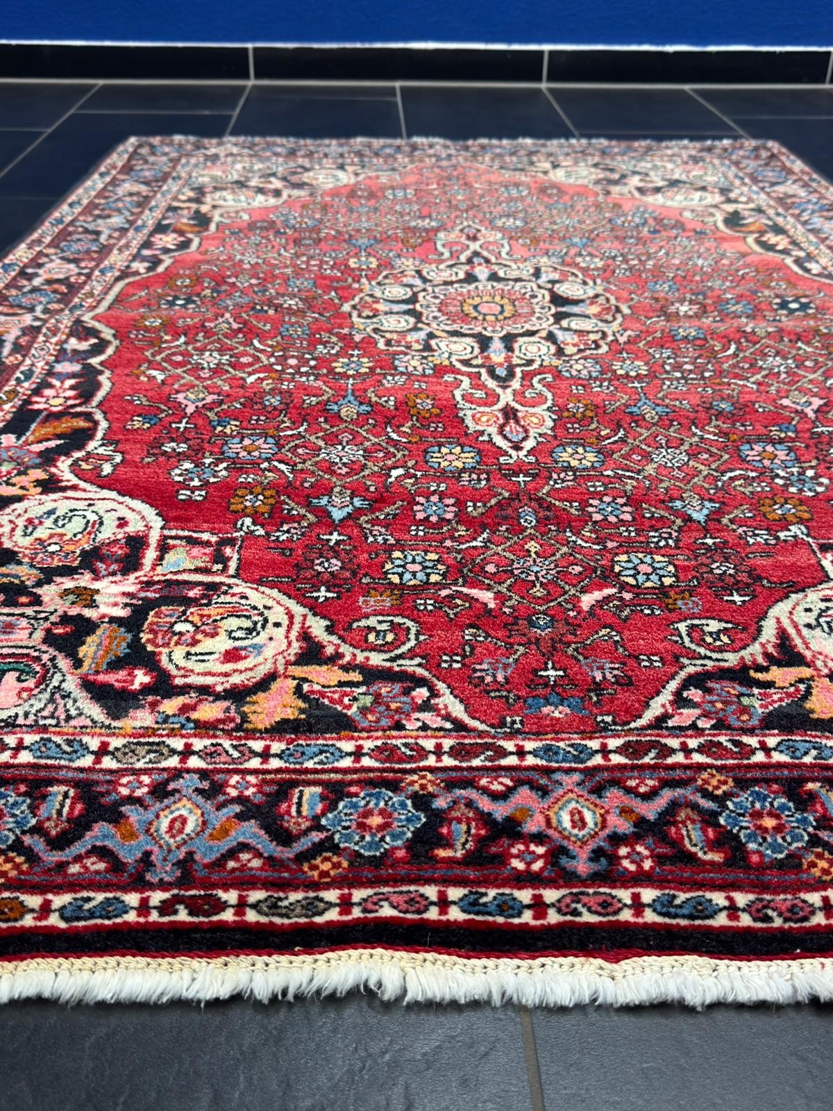 Vintage Heriz GEREINIGT Orientteppich Perserteppich 158 cm x 110 cm G0320