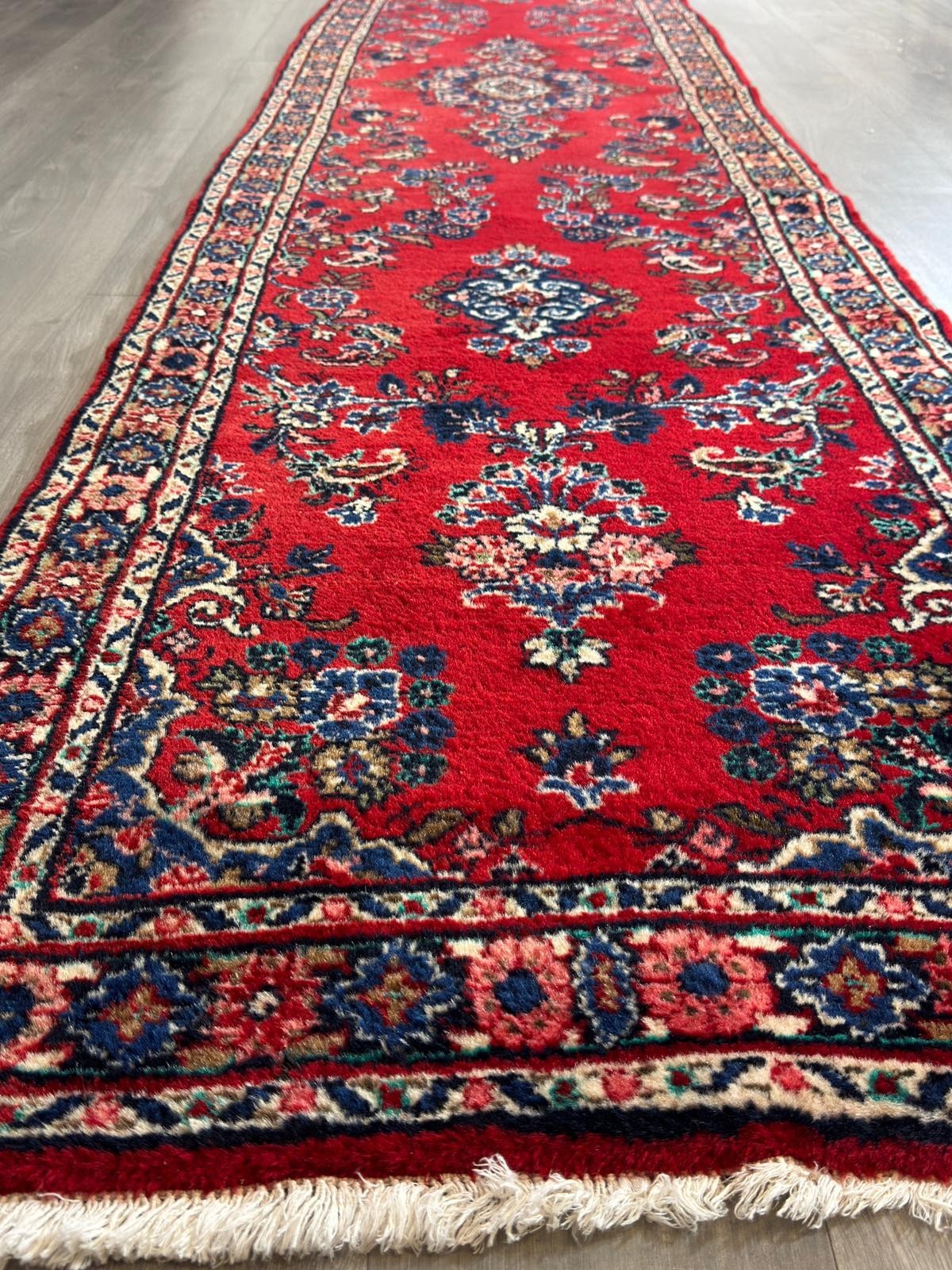 Vintage Saruk GEREINIGT Orientteppich Perserteppich 428 cm x 87  cm G0309