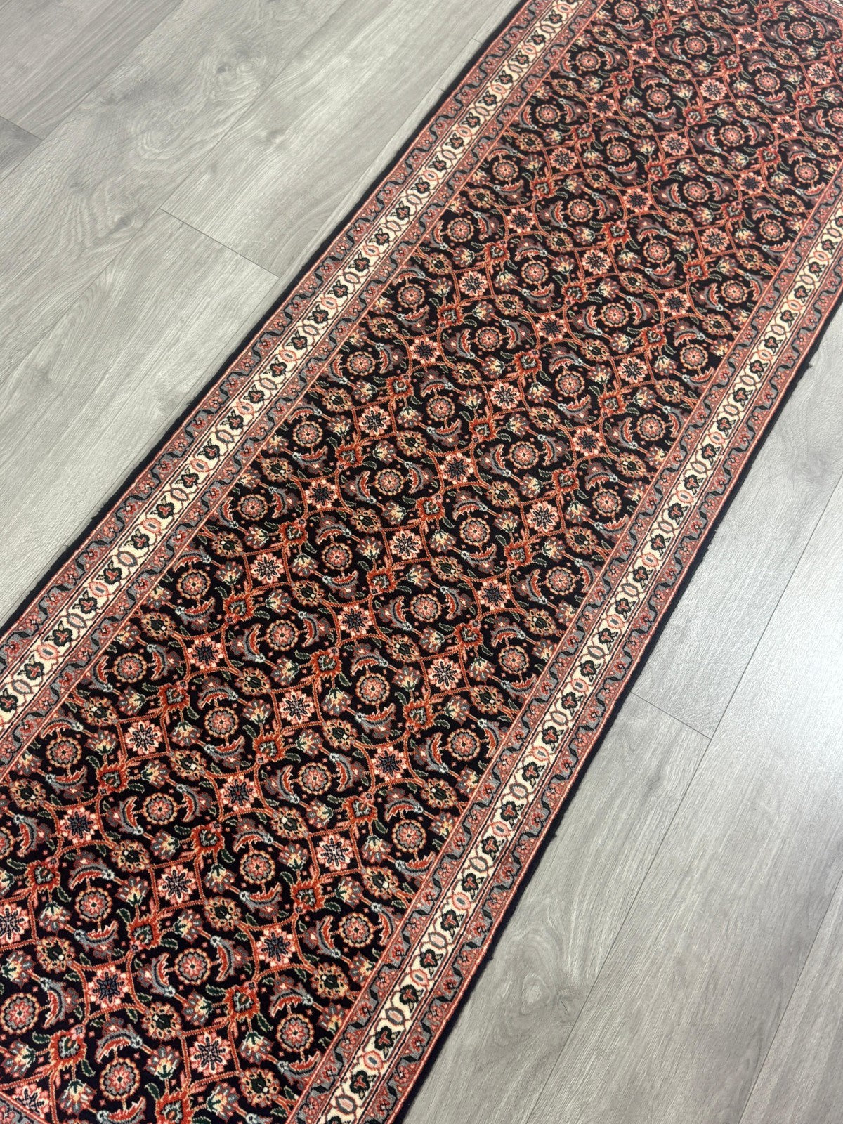 Täbriz Fein GEREINIGT Orientteppich Perserteppich Teppich 209cmx62cm G0181