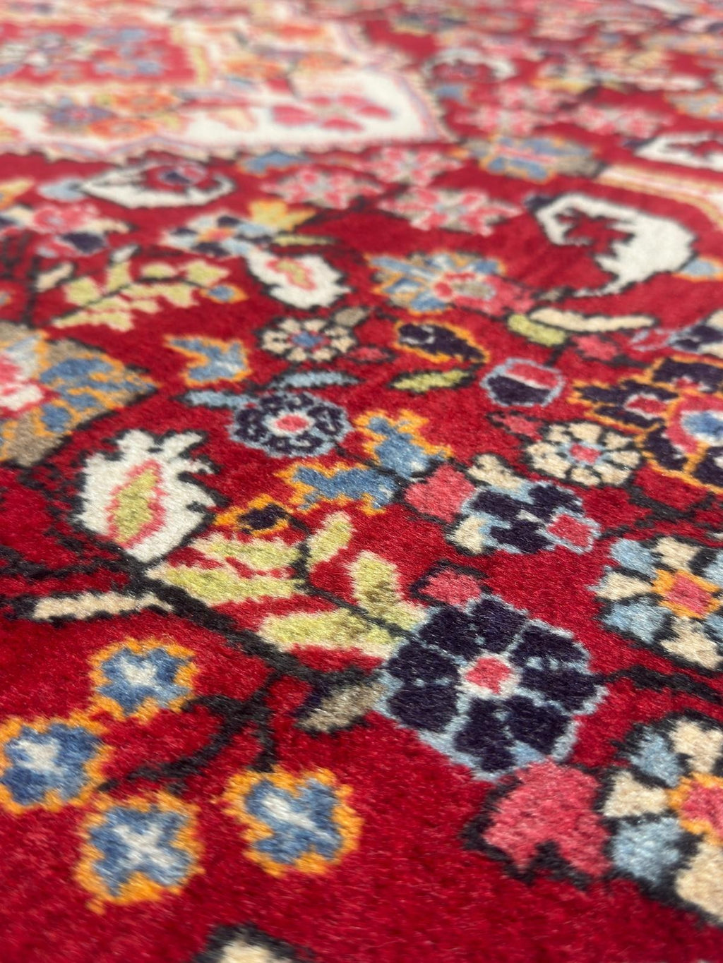 Blumen Sarough GEREINIGT Orientteppich Perserteppich Teppich 208cm x 127cm G0224