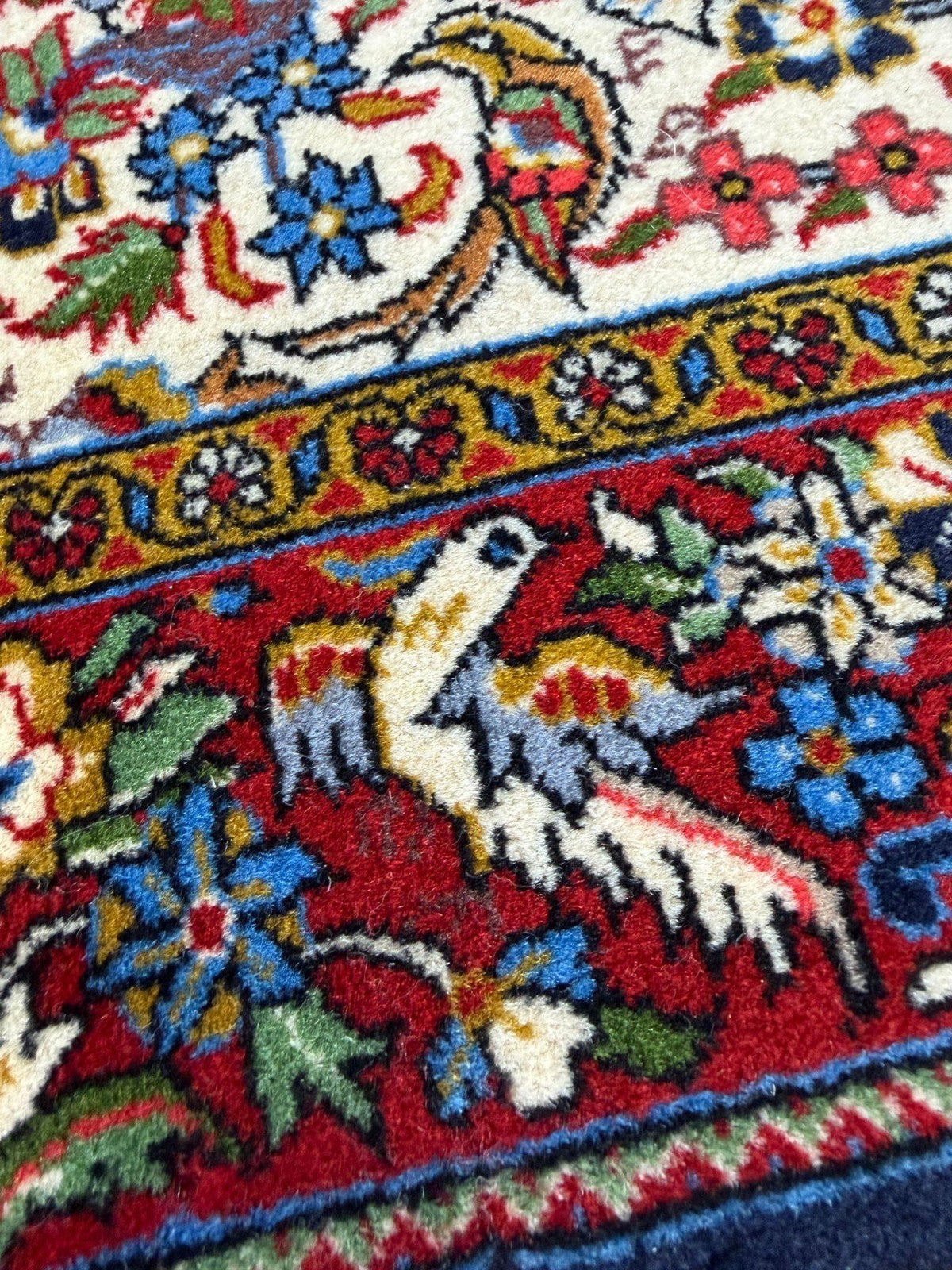 Feiner Ghom GEREINIGT Orientteppich Perserteppich Teppich  108 cm x 71 cm G0284