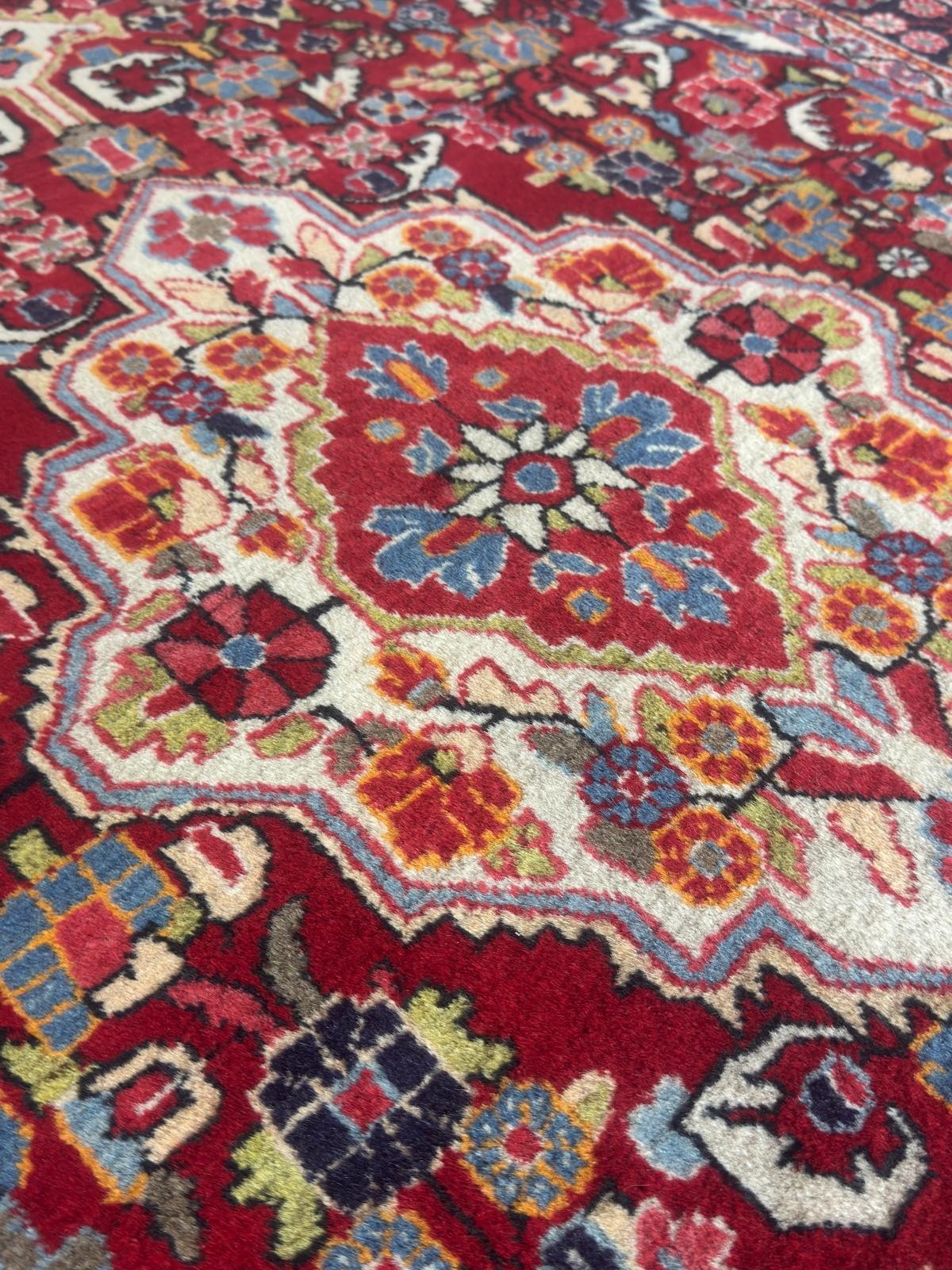 Blumen Sarough GEREINIGT Orientteppich Perserteppich Teppich 208cm x 127cm G0224