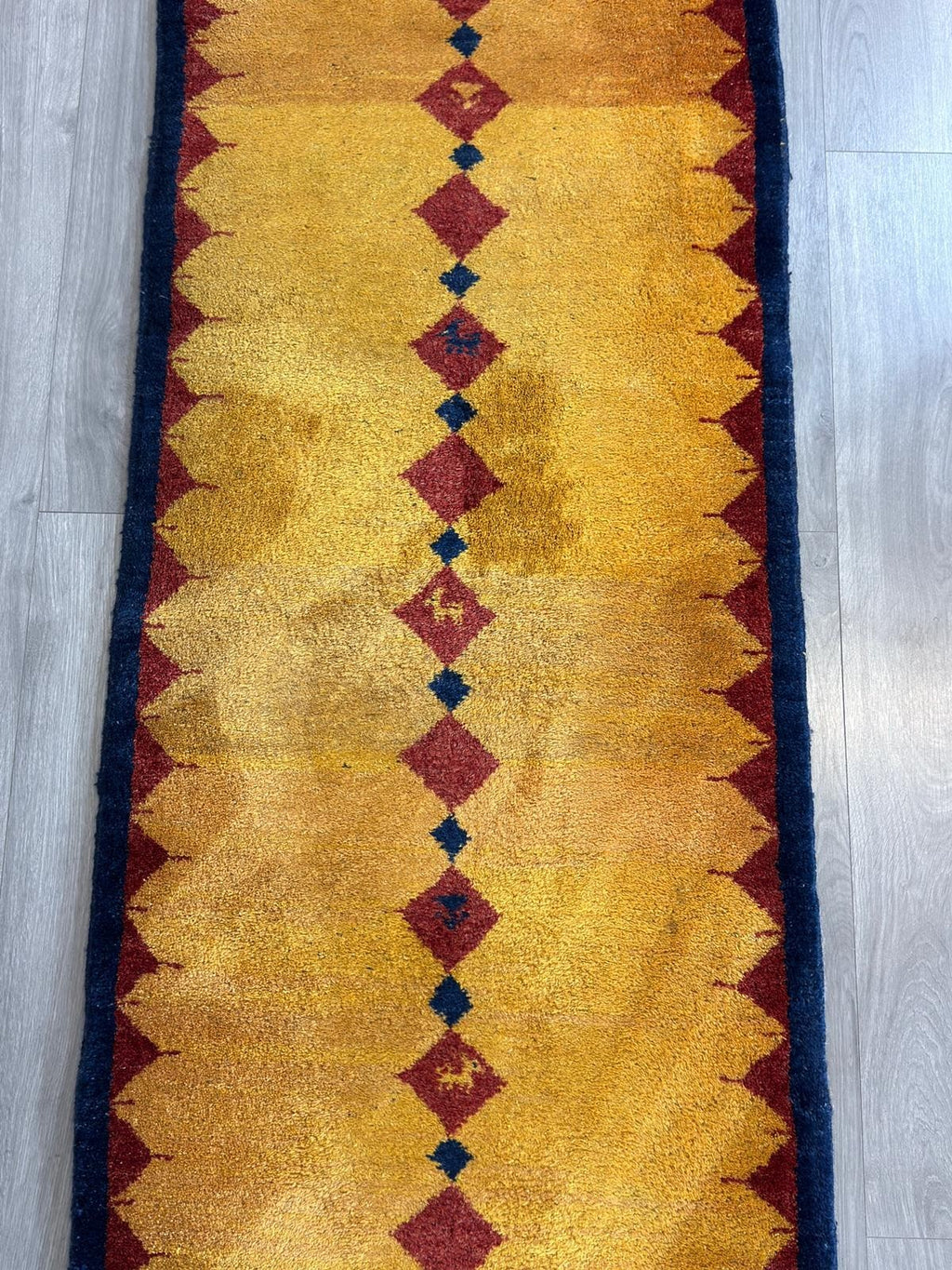 Schöner Gabbeh Orientteppich Perserteppich Teppich 268 cm x 81 cm L10009