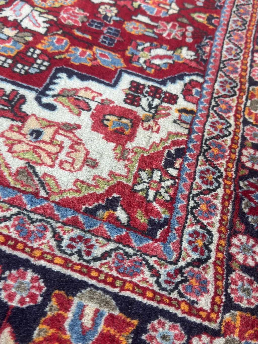 Blumen Sarough GEREINIGT Orientteppich Perserteppich Teppich 208cm x 127cm G0224