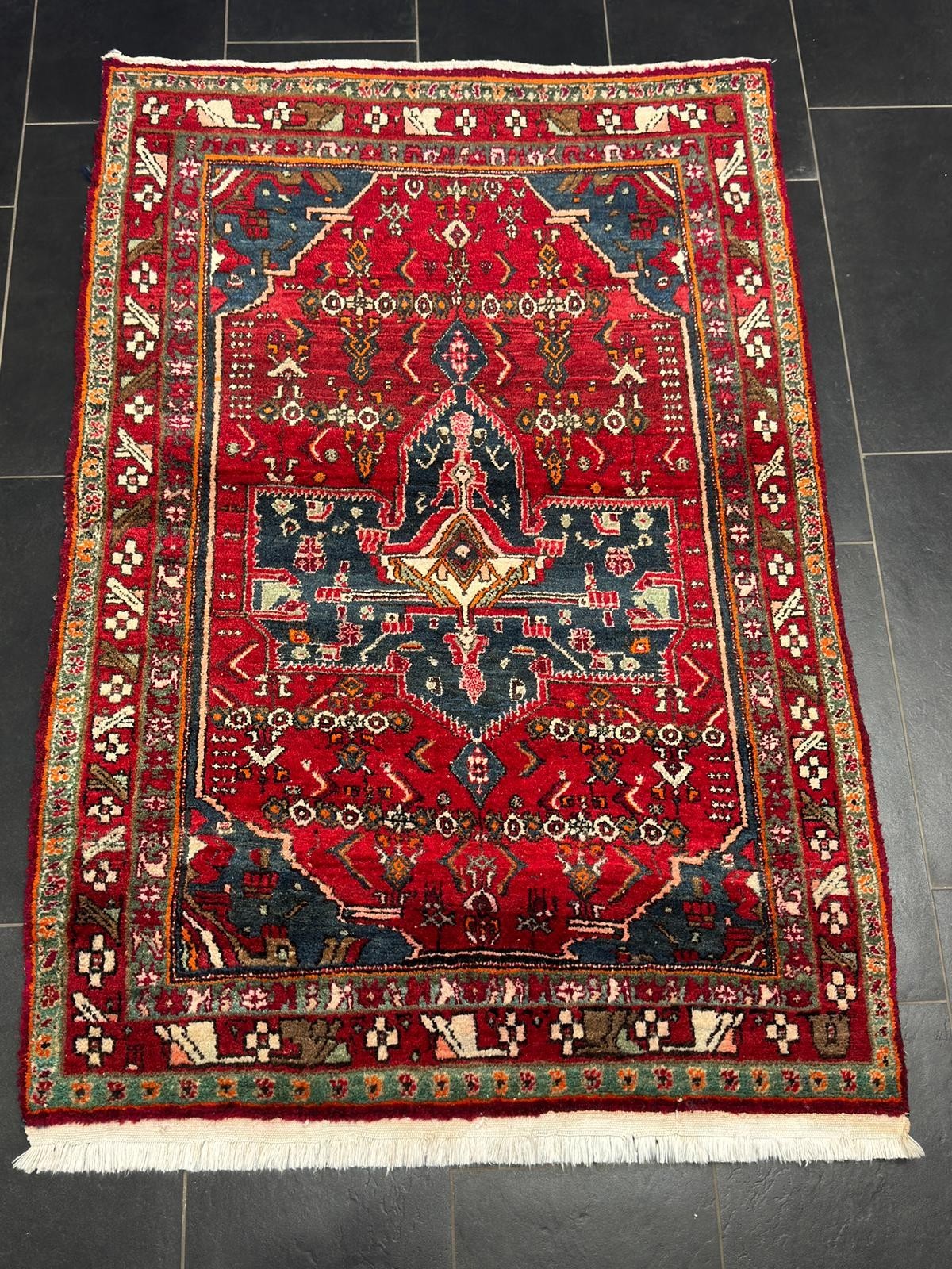 Vintage Heriz GEREINIGT Orientteppich Perserteppich 151 cm x 103 cm G0319