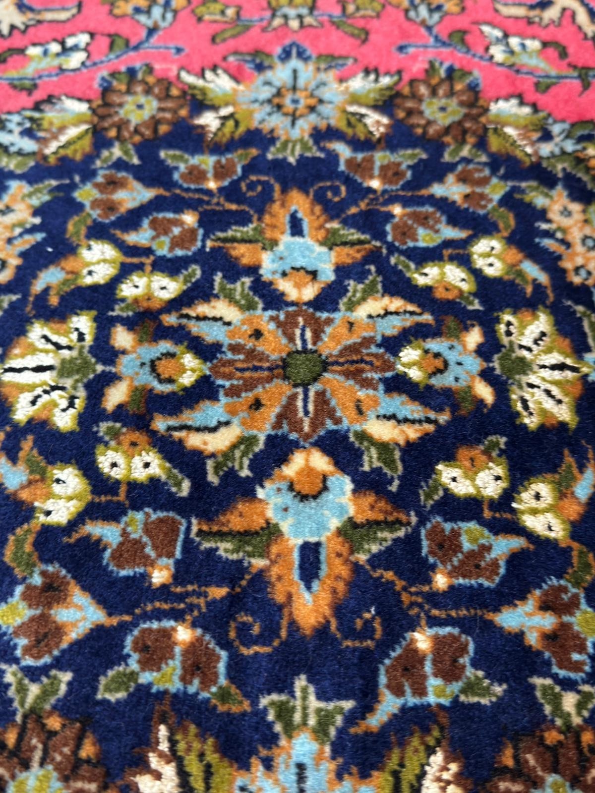 Ghom mit Seide GEREINIGT  128 cm x 85 cm Orientteppich Perserteppich G0328