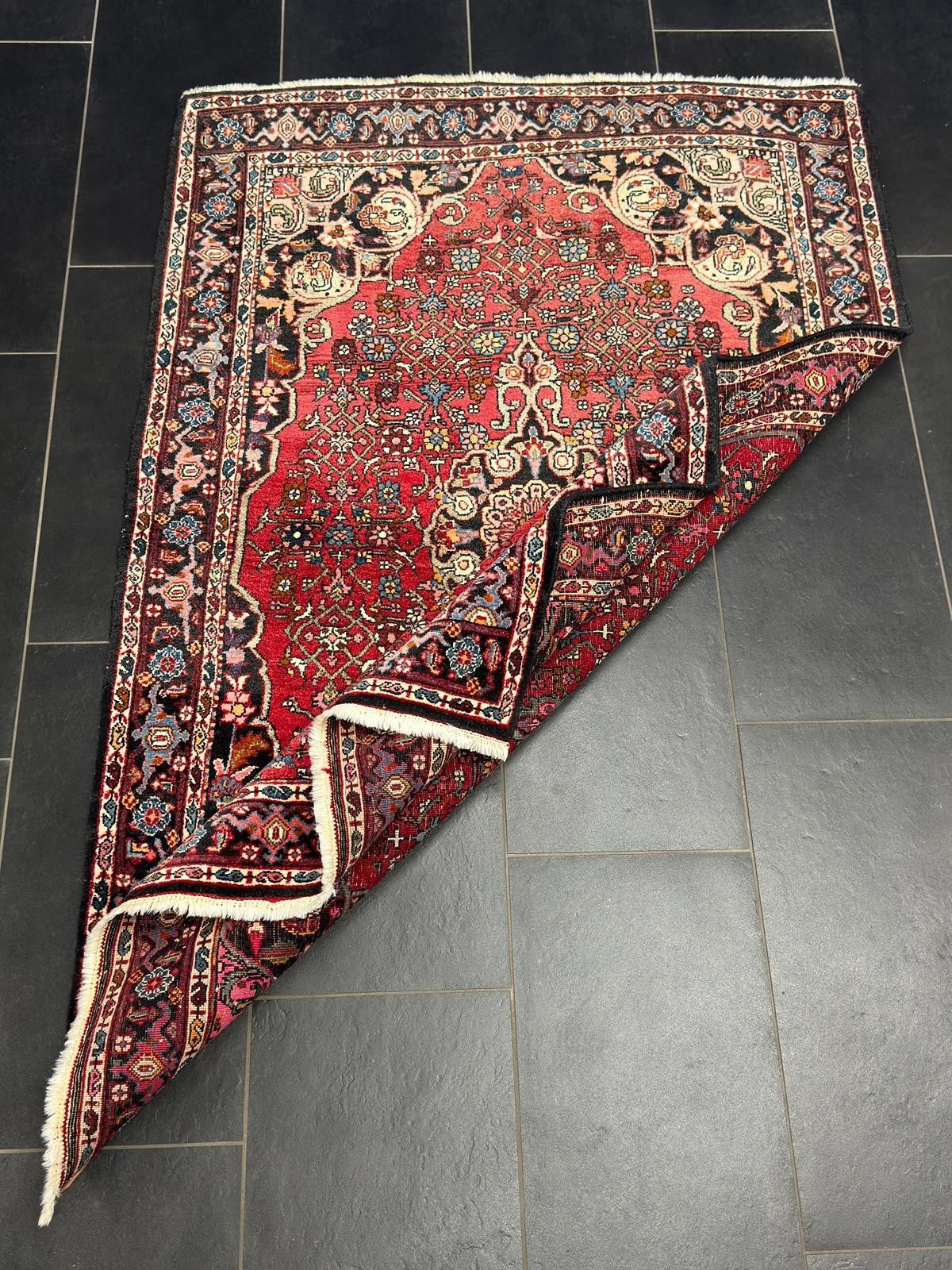 Vintage Heriz GEREINIGT Orientteppich Perserteppich 158 cm x 110 cm G0320