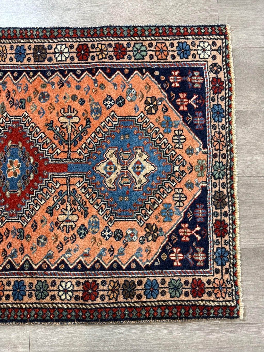 Schöner Kazak GEREINIGT  121cmx83cm Orientteppich Perserteppich Teppich G0285