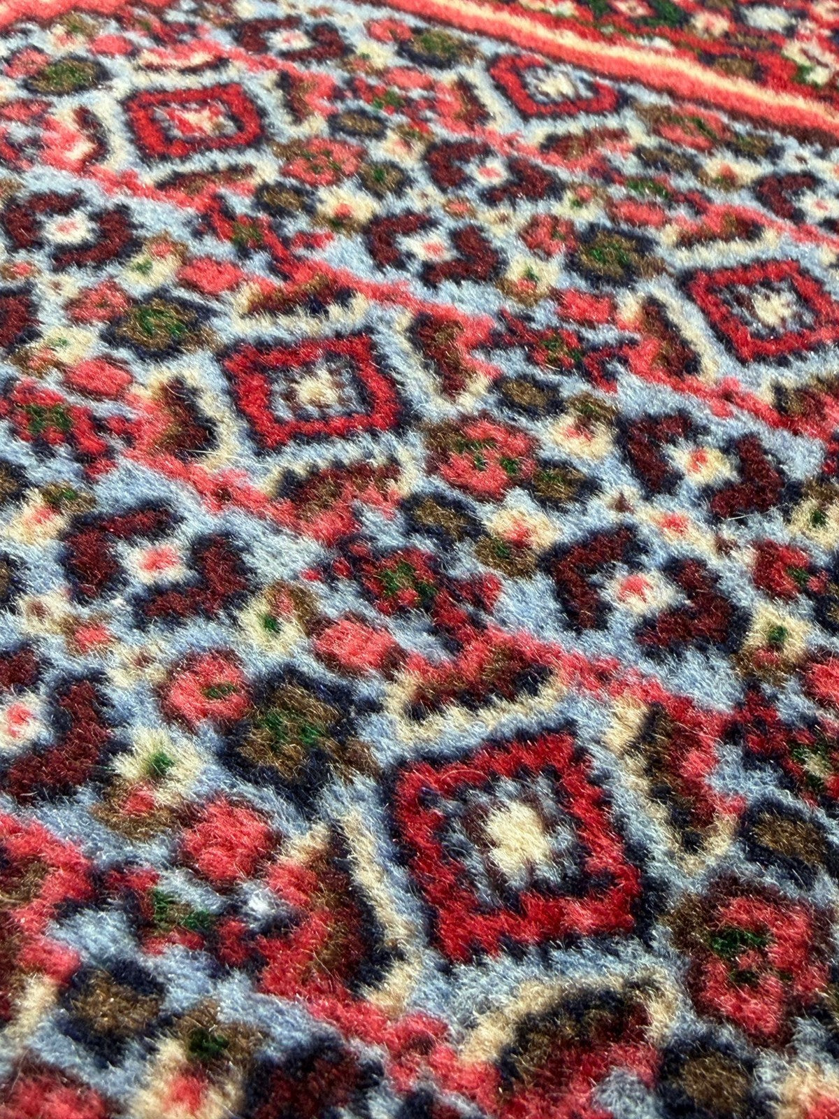 Schöner Senneh GEREINIGT Orientteppich Perserteppich 96 cm x 73 cm 26-G10001