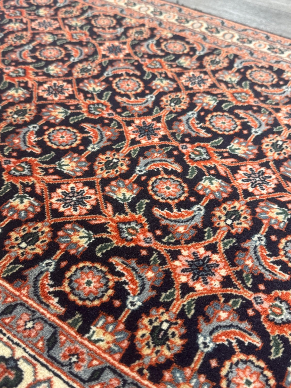 Täbriz Fein GEREINIGT Orientteppich Perserteppich Teppich 209cmx62cm G0181