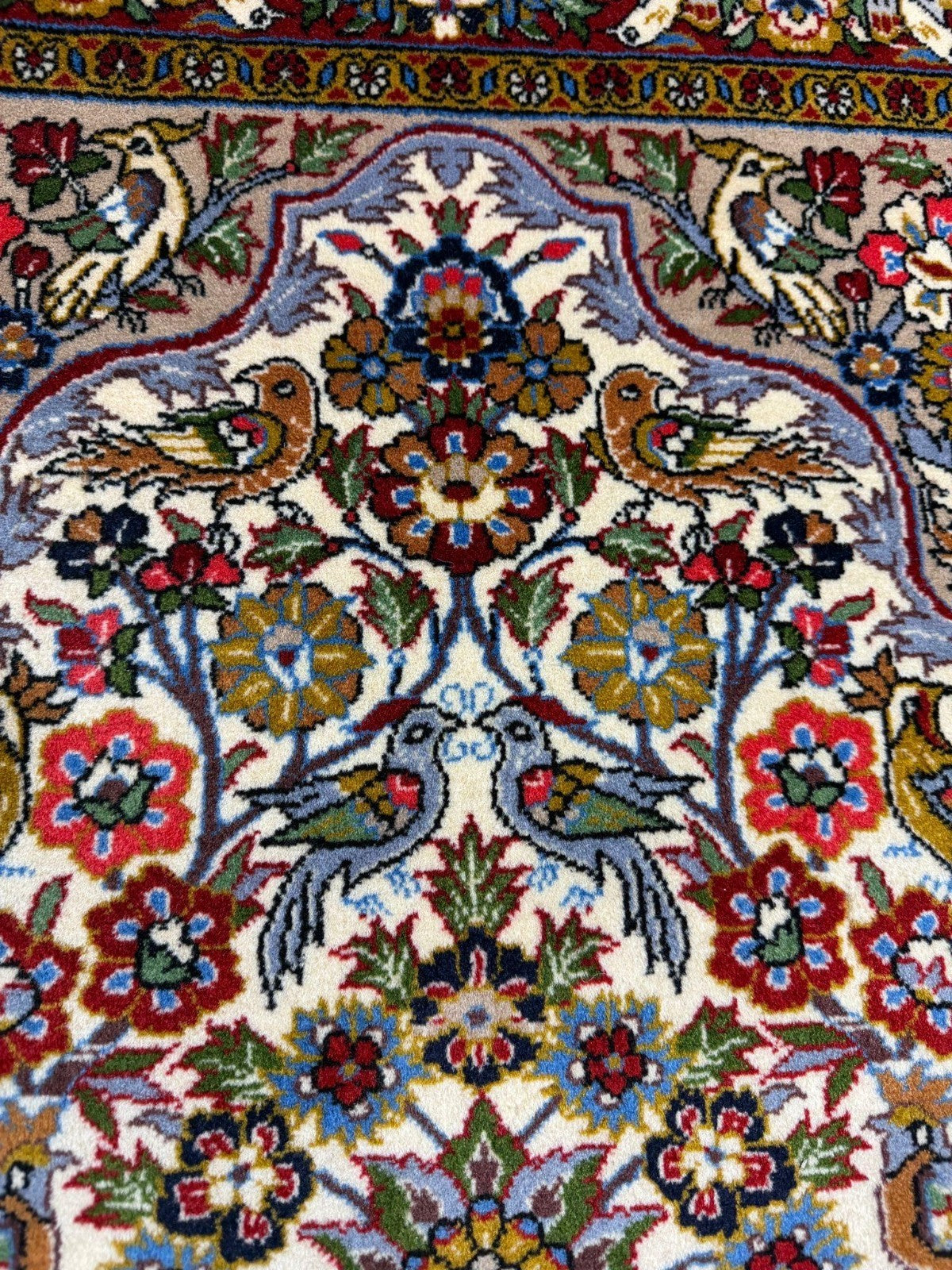 Feiner Ghom GEREINIGT Orientteppich Perserteppich Teppich  108 cm x 71 cm G0284